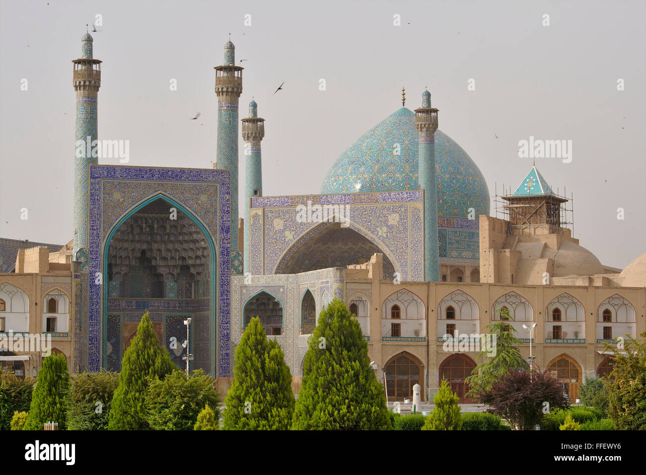 La mosquée d'Imam Shah (mosquée) sur place Imam à Isfahan, Iran Banque D'Images