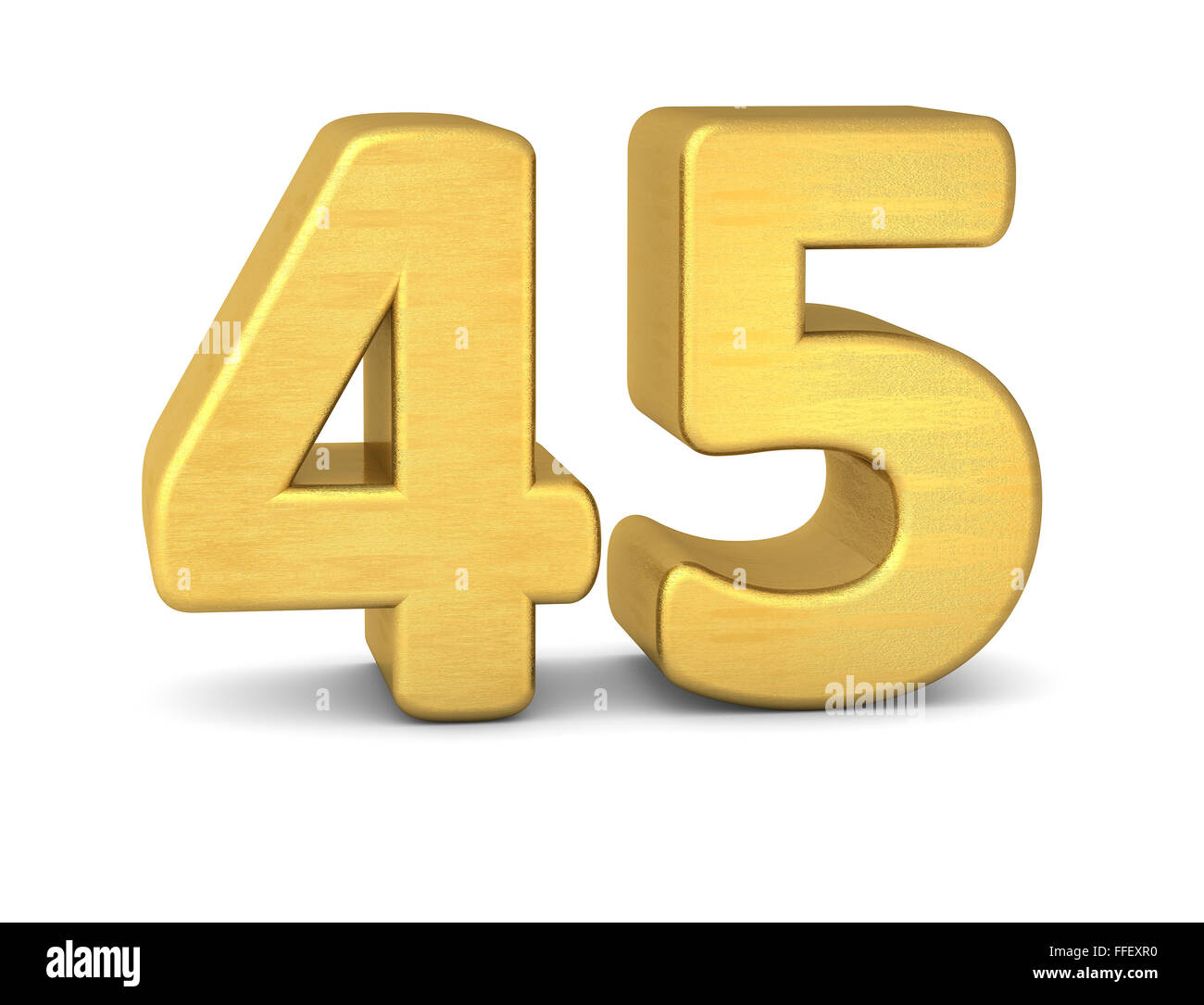 Numéro 3d'or 45 Banque D'Images