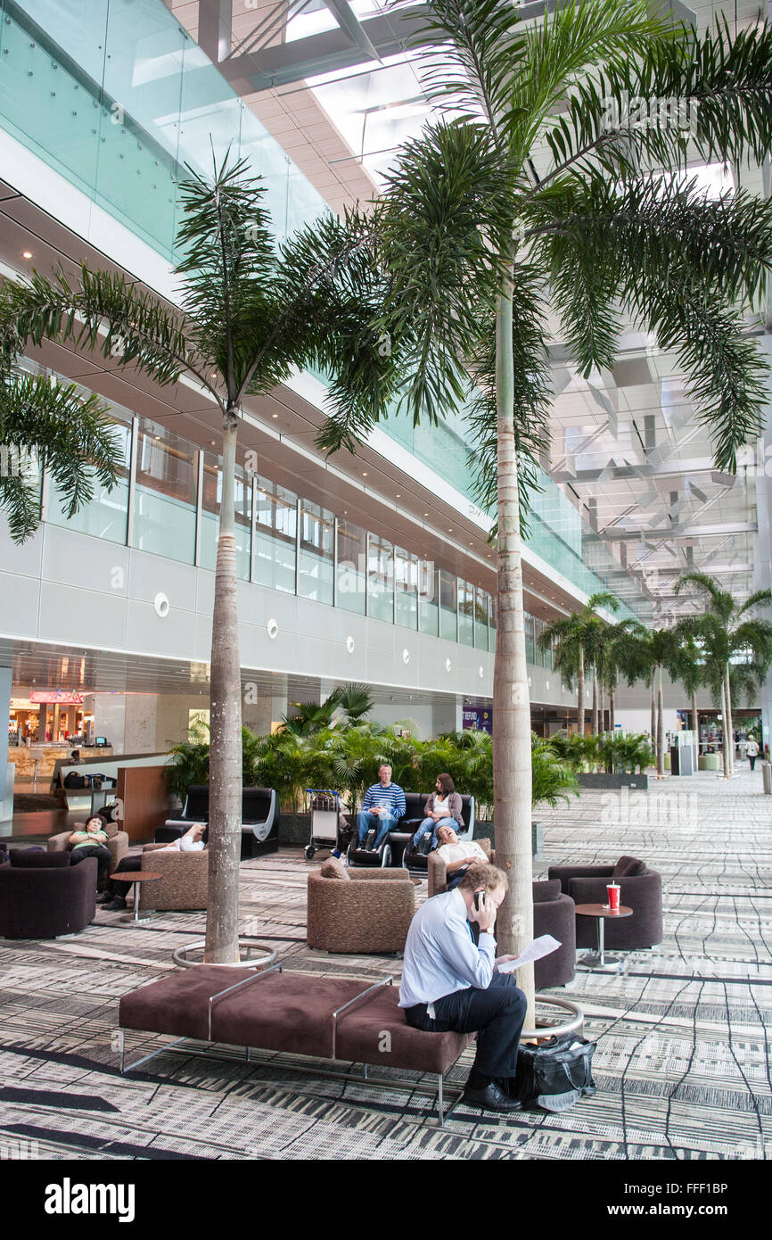 L'aéroport Changi de Singapour, Banque D'Images
