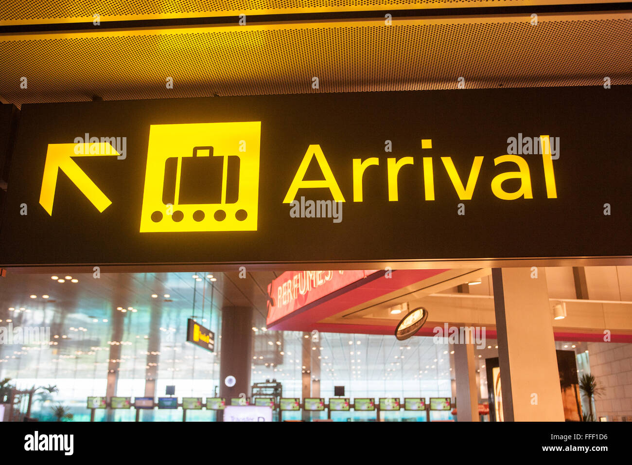 L'aéroport Changi de Singapour, Banque D'Images