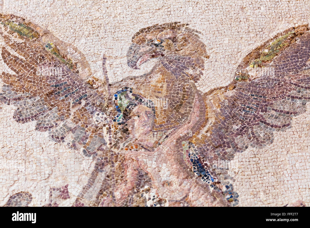 Mosaïque dans la maison de Dionysos (4e siècle), Paphos, Chypre Banque D'Images