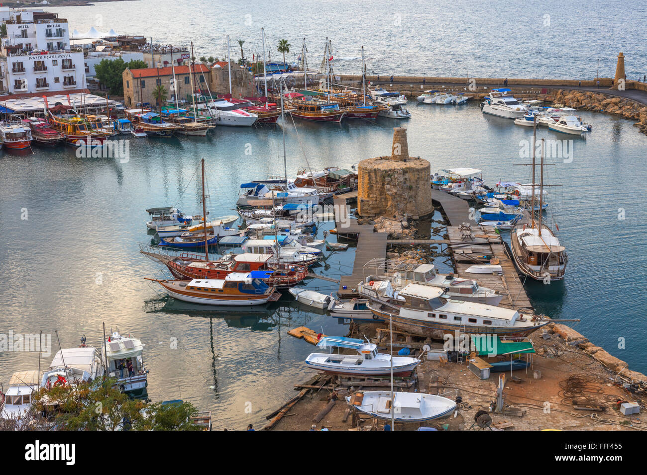 Port de Kyrenia, Chypre du Nord Banque D'Images