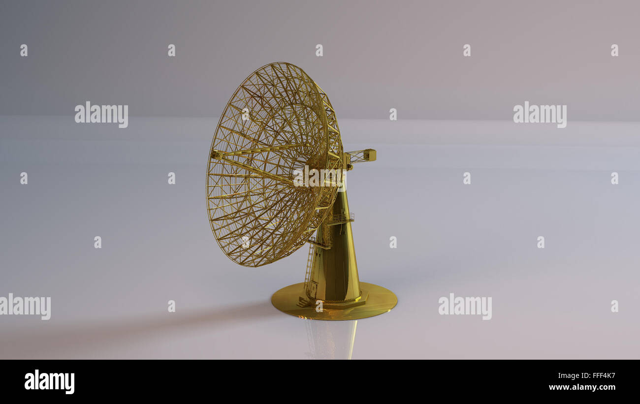 Objet 3d d'or à l'intérieur d'un stade blanc () Banque D'Images