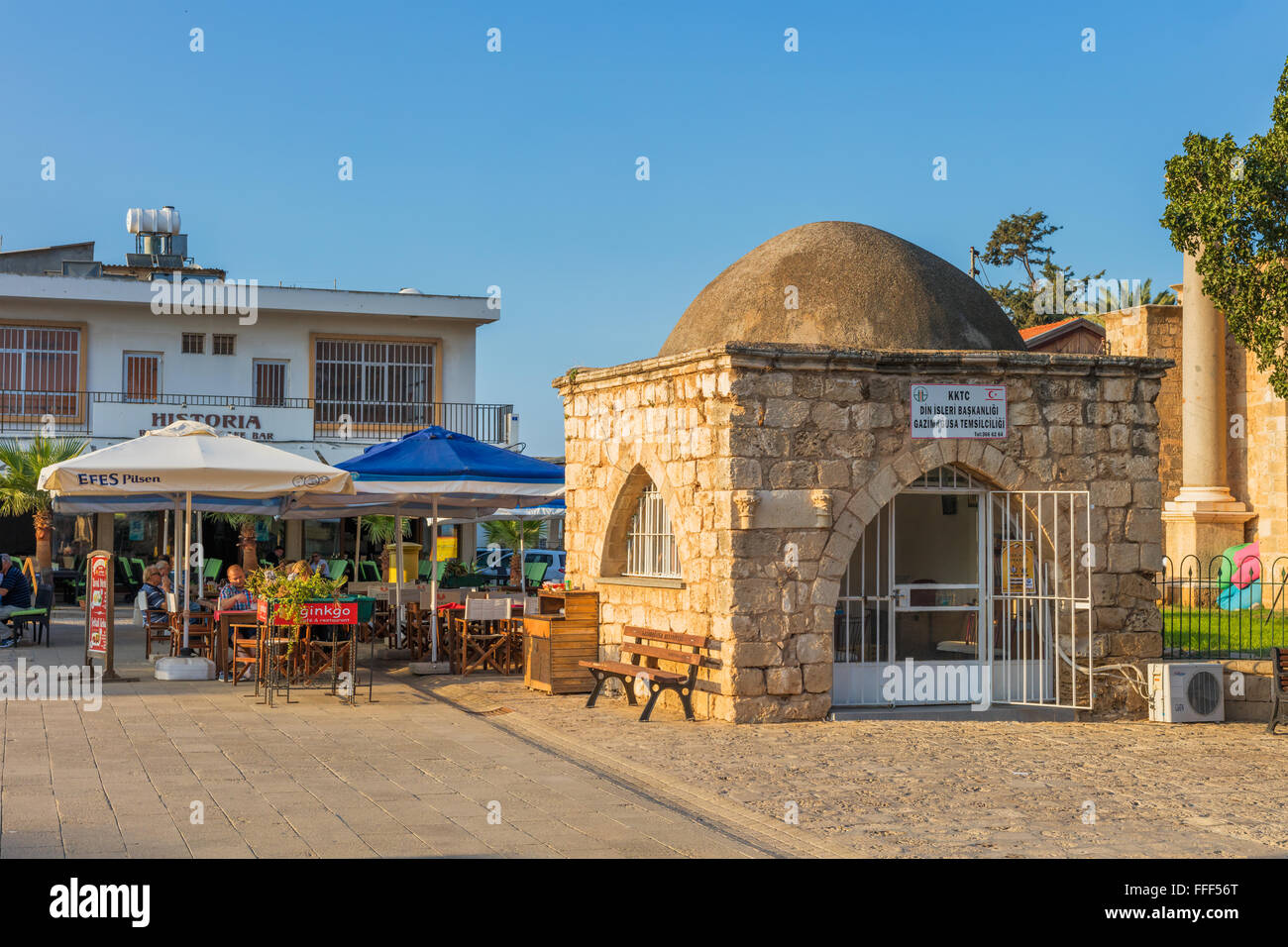 Square en vieille ville, Famagusta, Chypre du Nord Banque D'Images