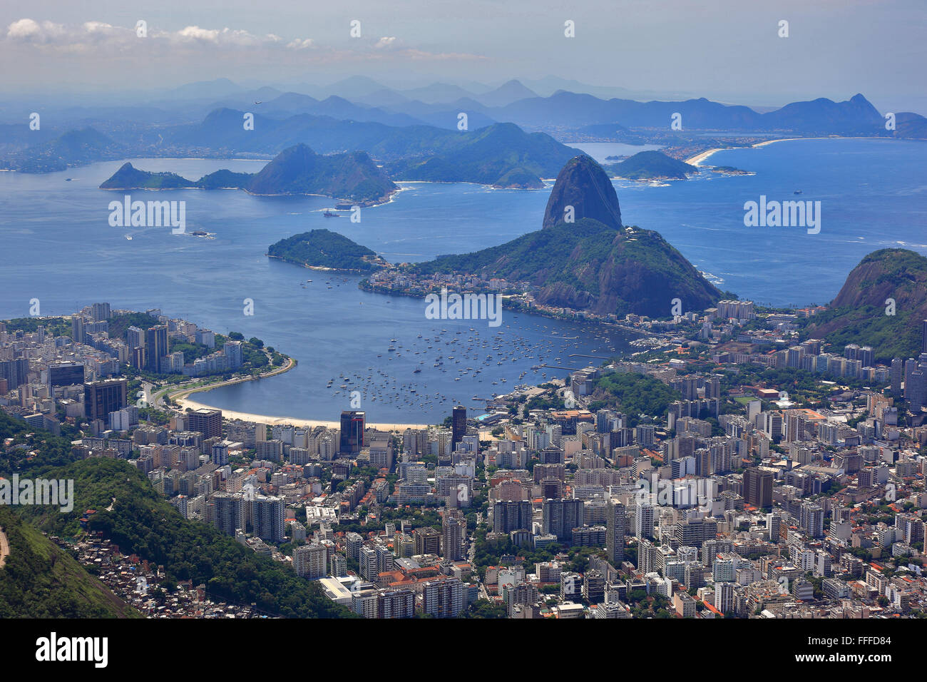 Vue du Corcovado à Rio de Janeiro, Brésil Banque D'Images