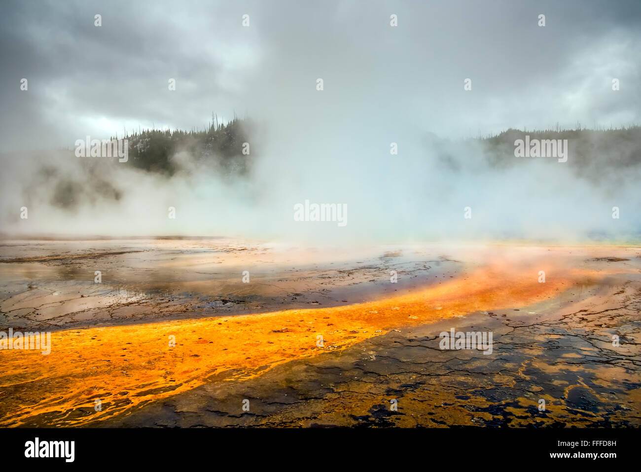 Grand Prismatic Spring in Yellowstone Banque D'Images