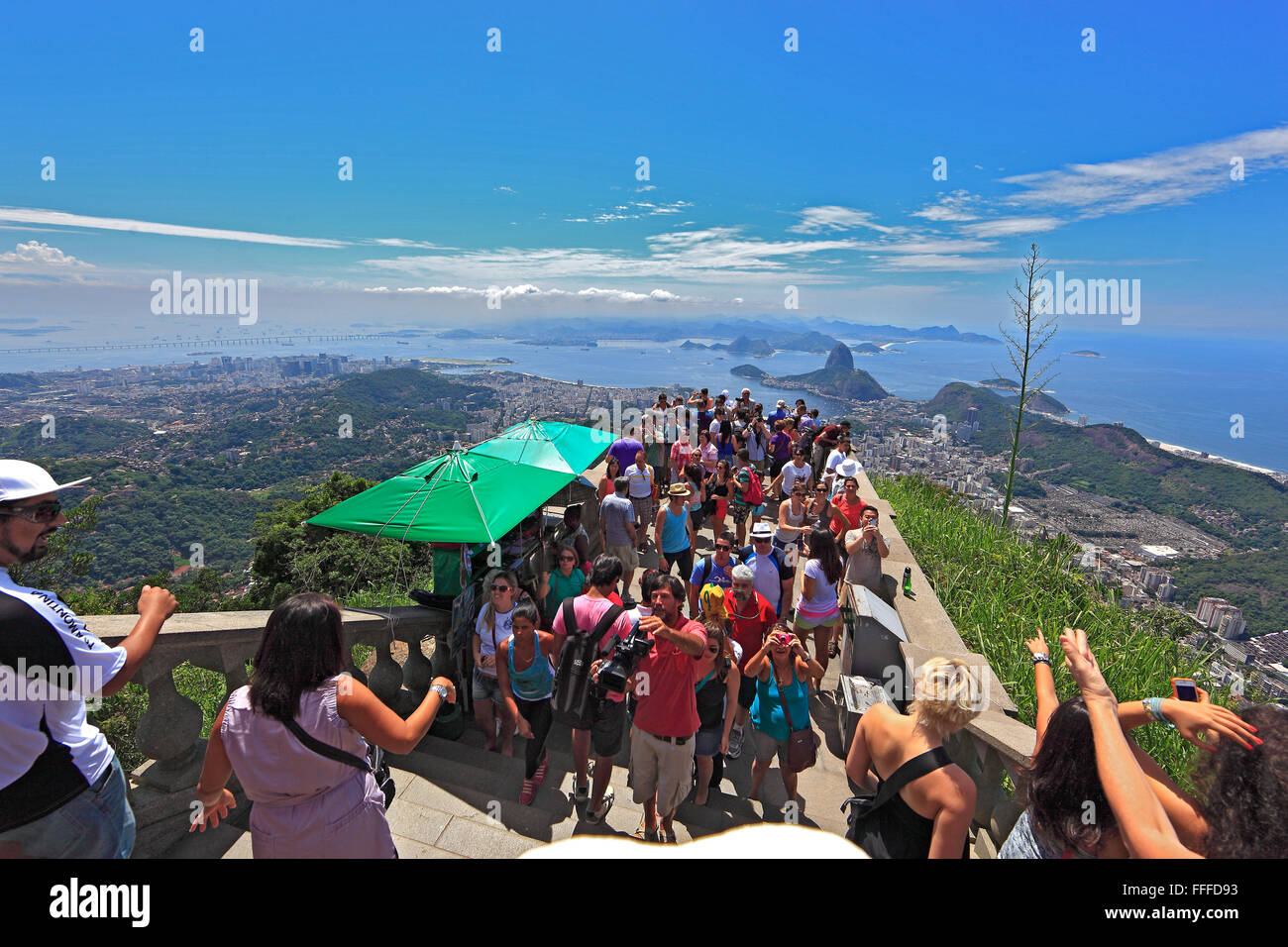 Vue du Corcovado à Rio de Janeiro, Brésil Banque D'Images