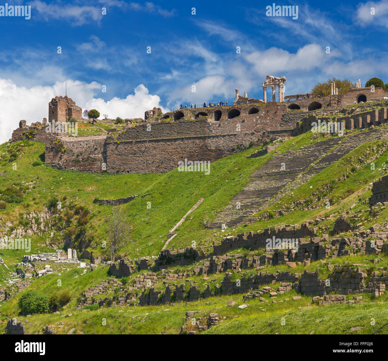 Ruines de Pergame, Bergama, Province d'Izmir, Turquie Banque D'Images