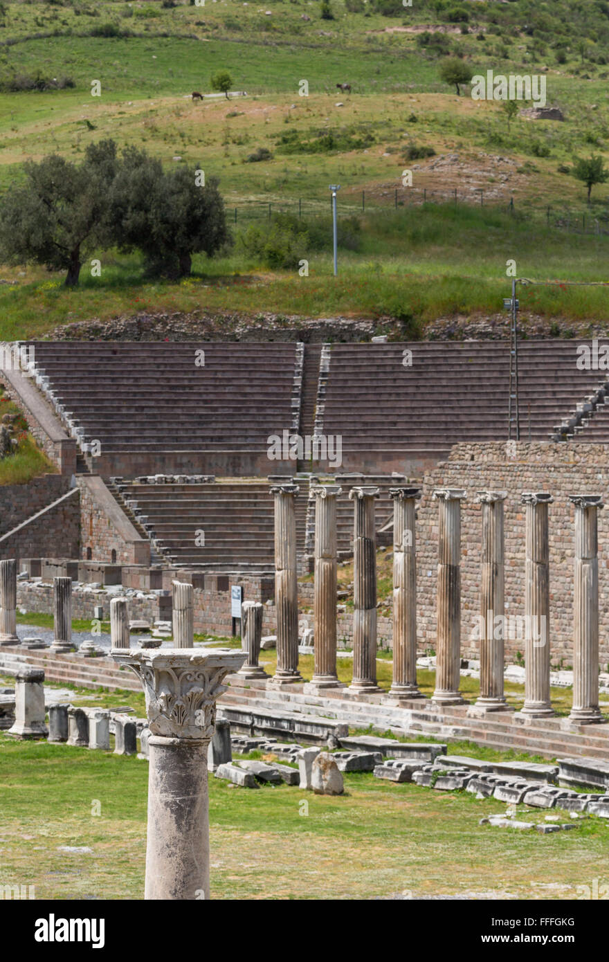 Sanctuaire d'Asclépios, Pergamon, Bergama, Province d'Izmir, Turquie Banque D'Images