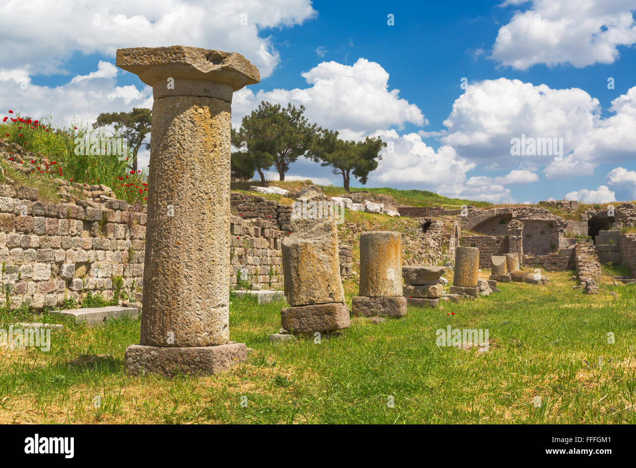 Sanctuaire d'Asclépios, Pergamon, Bergama, Province d'Izmir, Turquie Banque D'Images
