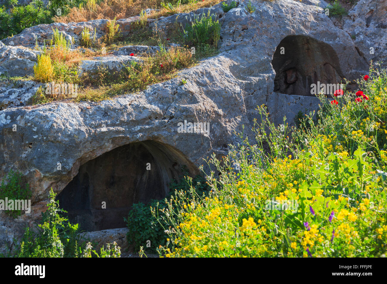 Grotte des Sept Dormants, Ephèse, Selcuk, Izmir, Turquie Province Banque D'Images