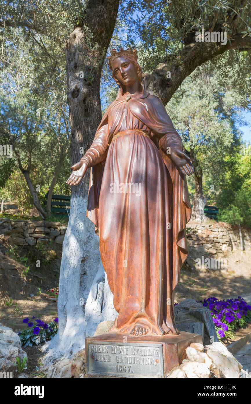 Statue de Vierge Marie, Sainte Vierge Marie's house, Ephèse, Selcuk, Izmir, Turquie Province Banque D'Images
