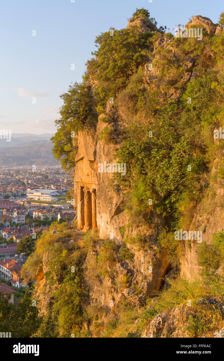 Tombeau d'Amyntas, Fethiye, Province de Mugla, Turquie Banque D'Images