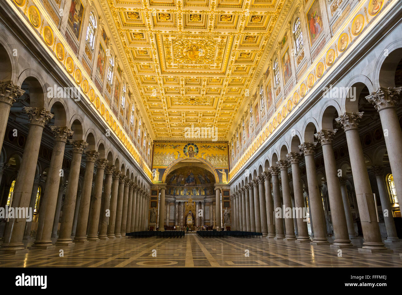 L'église San Paolo Fuori le Mura. Rome, Italie Banque D'Images