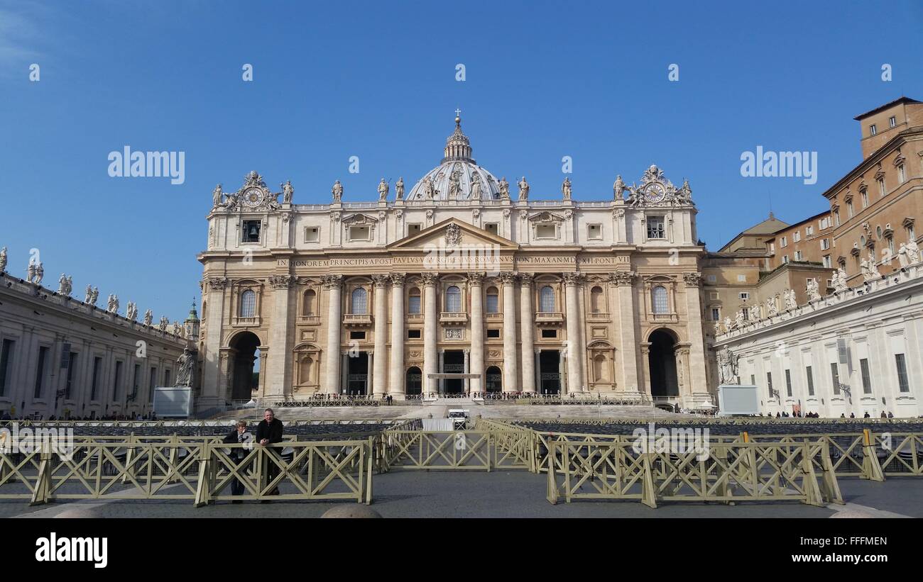 La basilique Saint Pierre de Rome, Italie. Banque D'Images