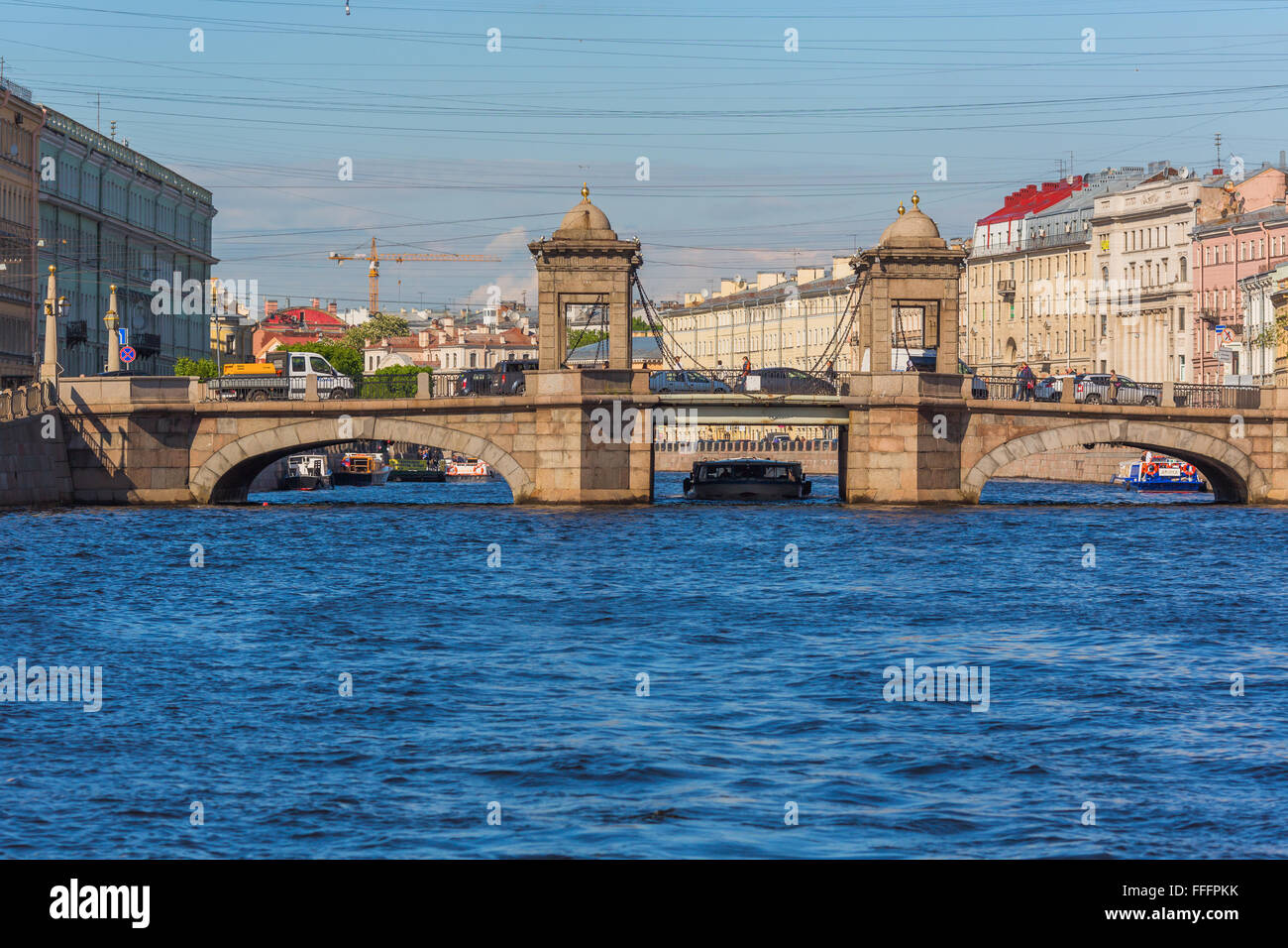 Pont Lomonosov, Saint Petersburg, Russie Banque D'Images