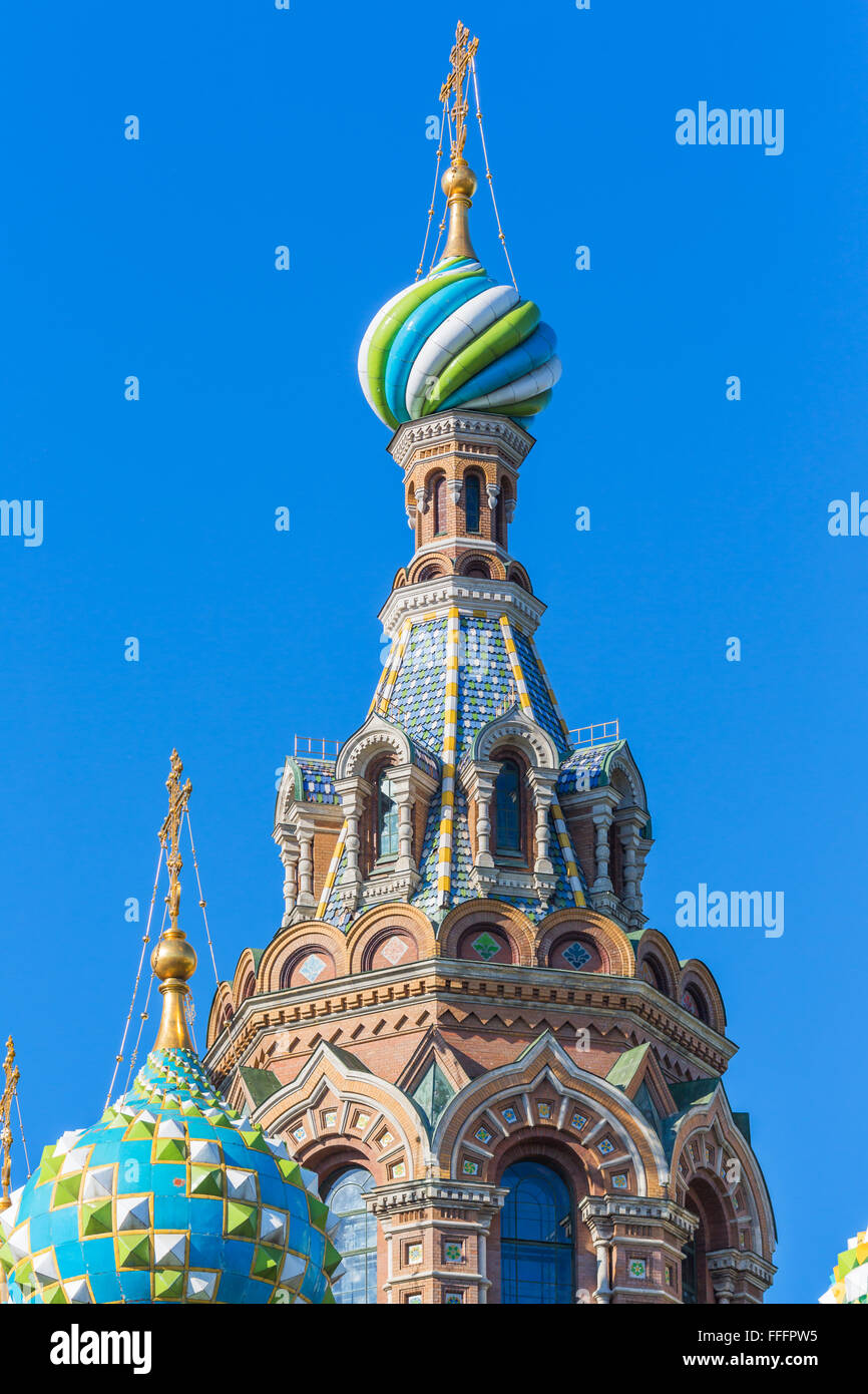 Eglise du Sauveur sur le sang, Saint Petersburg, Russie Banque D'Images