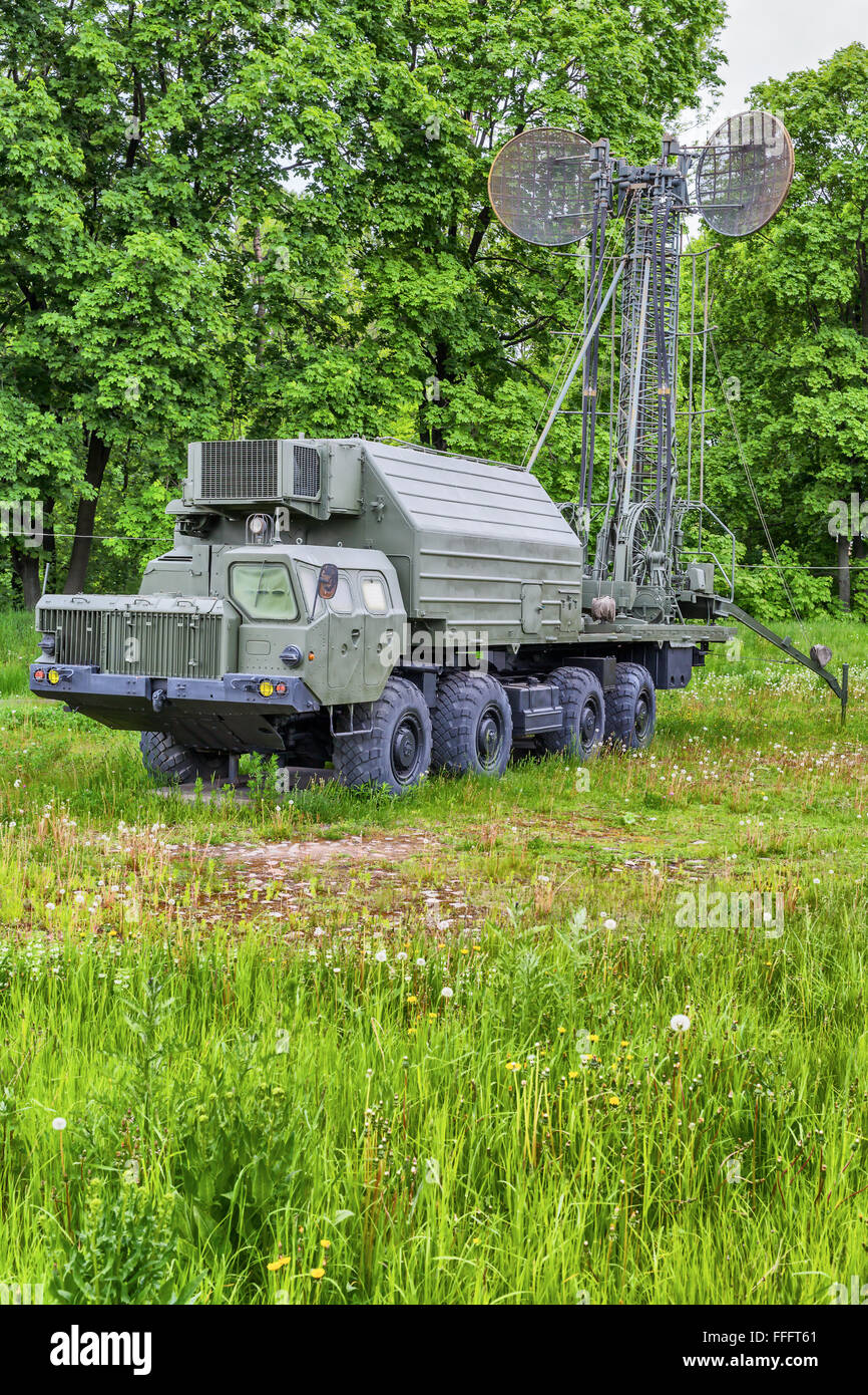 Poste Radar, Musée Historique Militaire d'artillerie, de génie et de Signal Corps, Saint Petersburg, Russie Banque D'Images