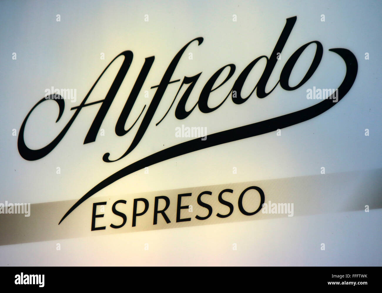 Markennamen : 'Alfredo Espresso", Berlin. Banque D'Images