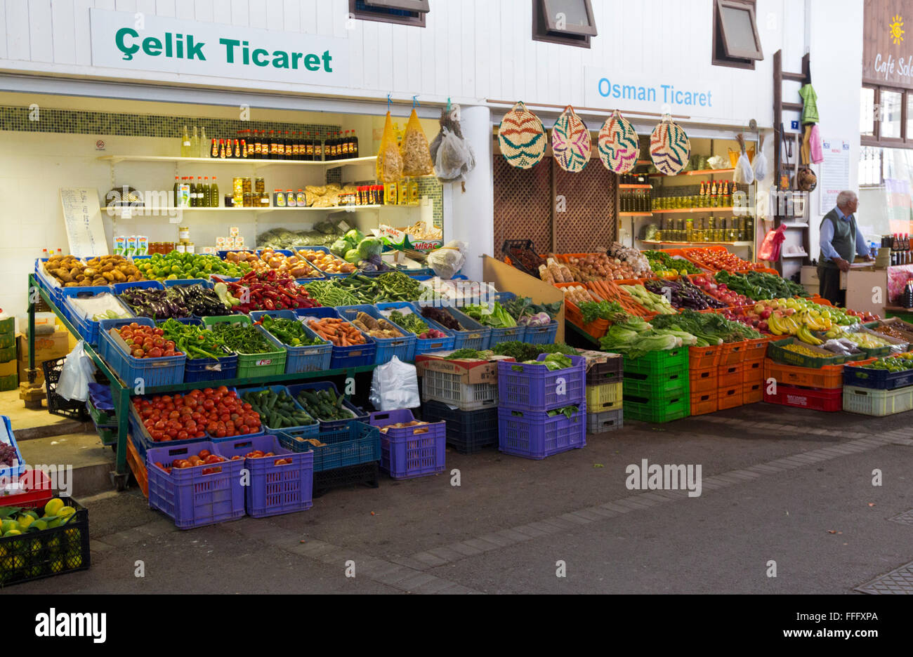 Magasin de fruits et légumes à Nicosie, dans le nord de Chypre Banque D'Images