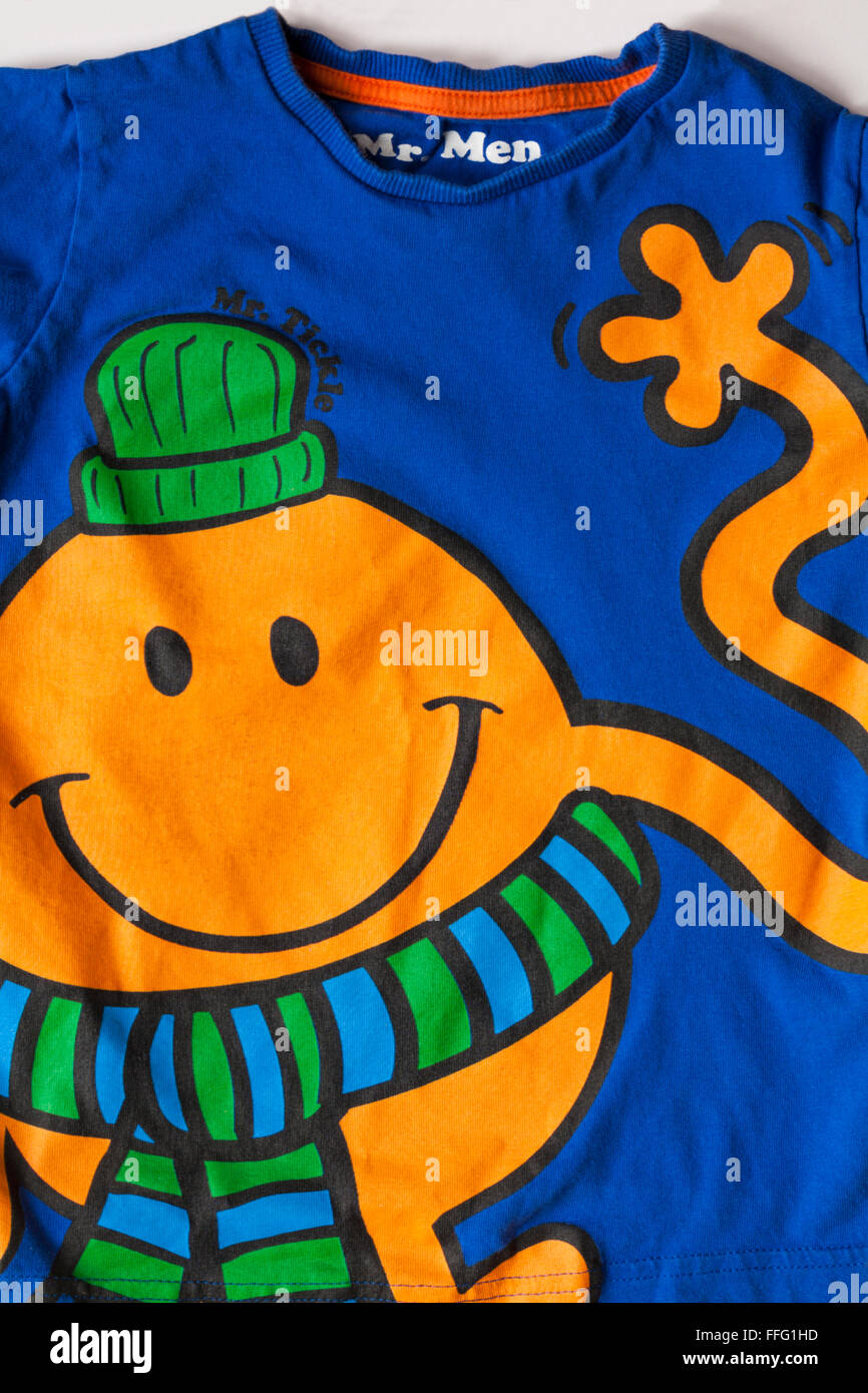 Mr Tickle détail sur l'enfant t-shirt Mr Men Banque D'Images