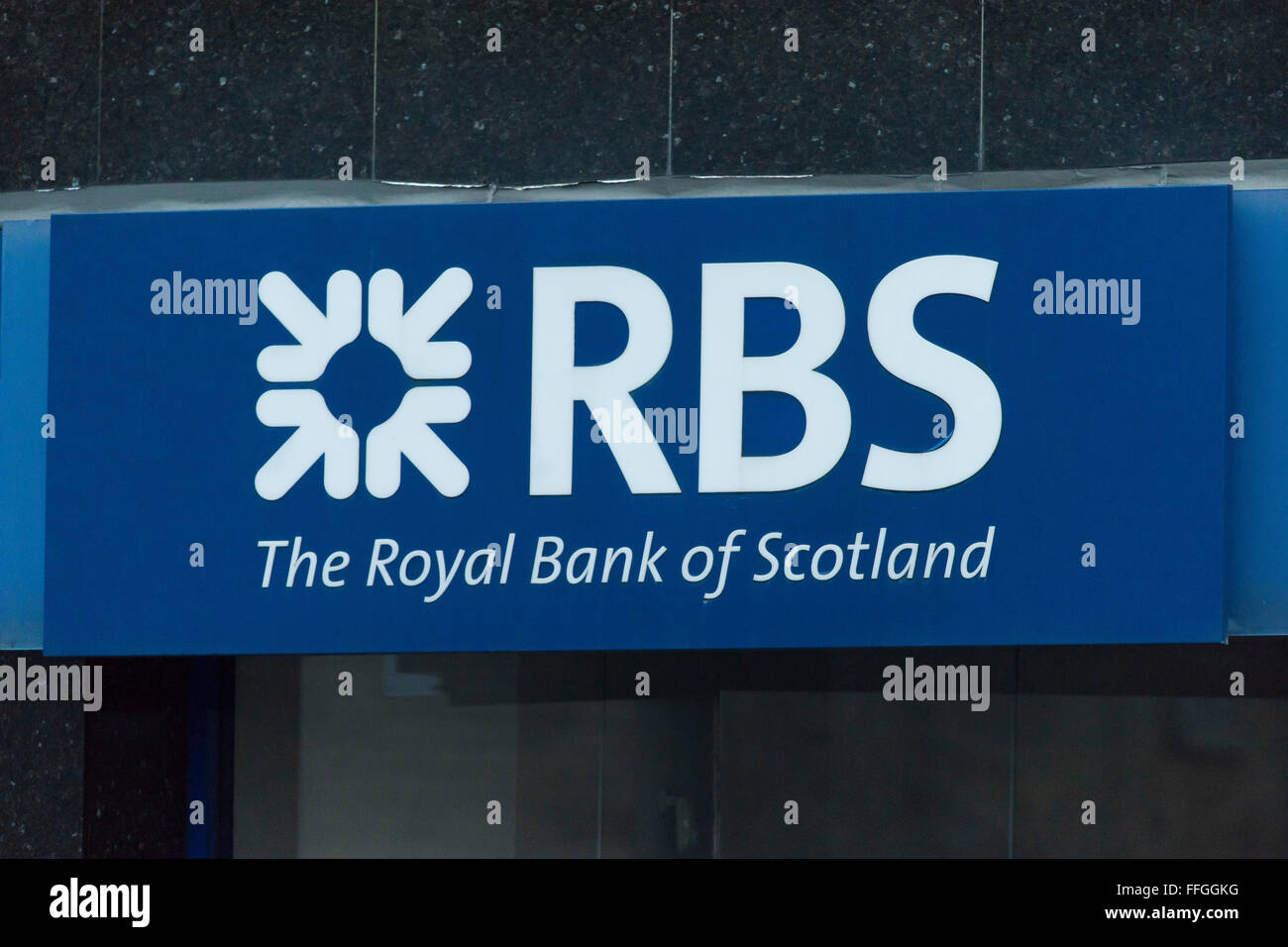 Royal Bank of Scotland RBS logo signe de marque. Banque D'Images