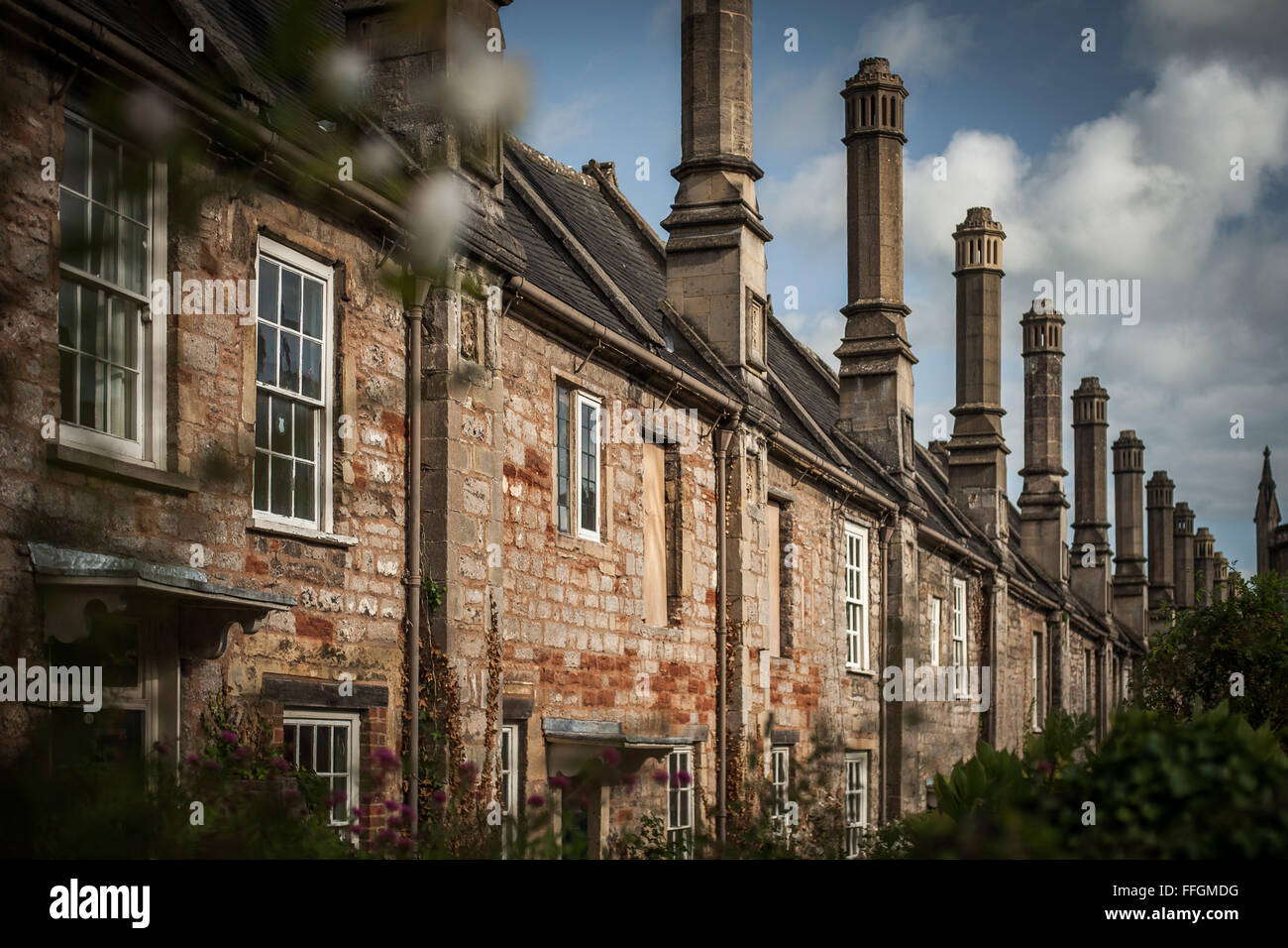 À proximité des vicaires de la cathédrale Wells, Somerset, Angleterre Banque D'Images