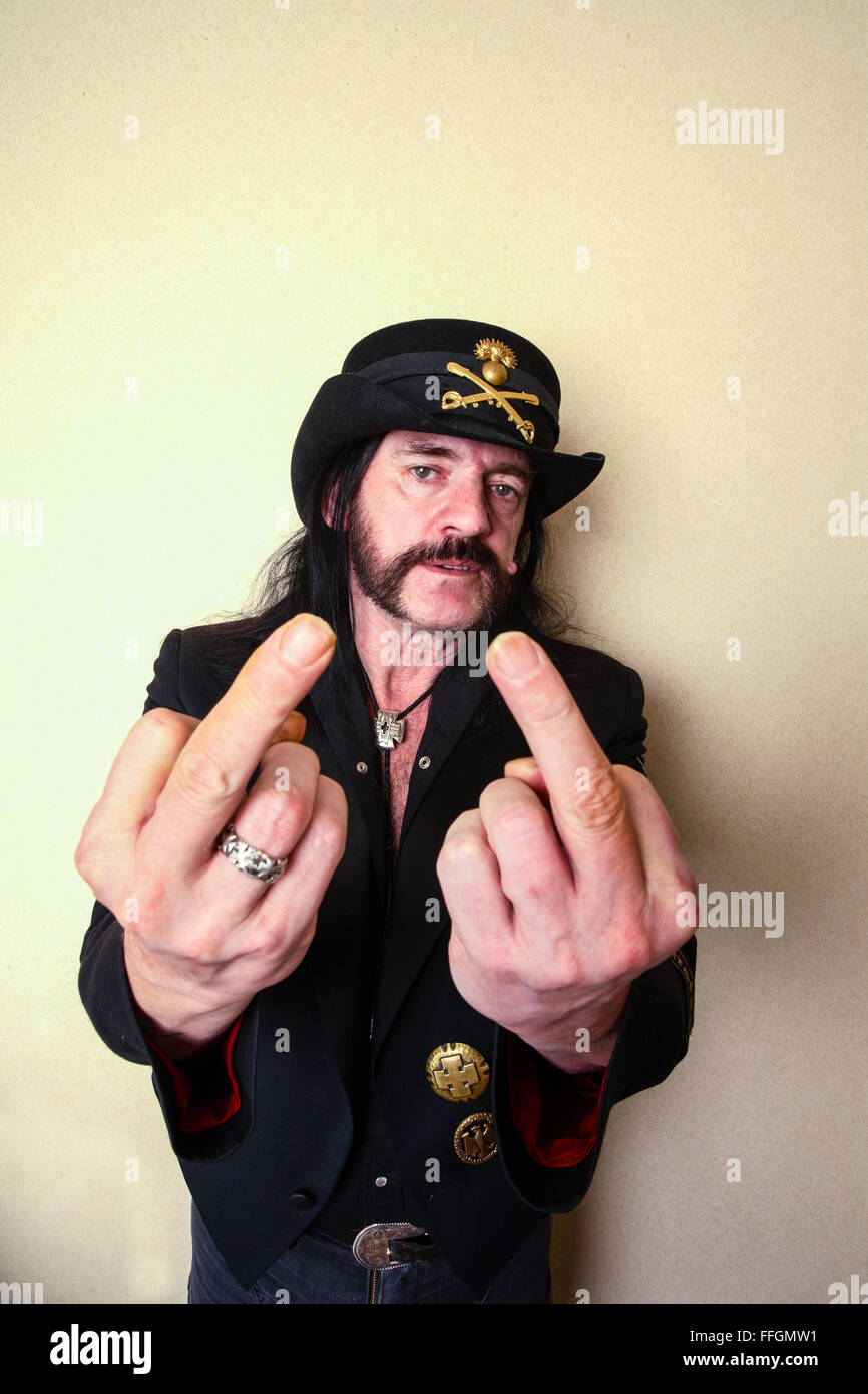 Lemmy Kilmister musicien et chanteur du groupe rock Motörhead photographié  à Londres, en Angleterre Photo Stock - Alamy