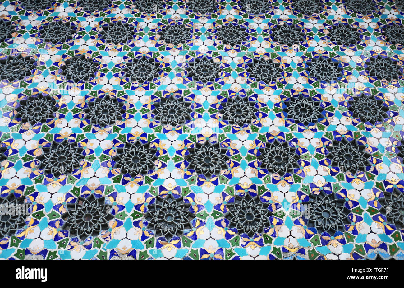 Beaux motifs abstraits sur les bâtiments photographiés close up Banque D'Images