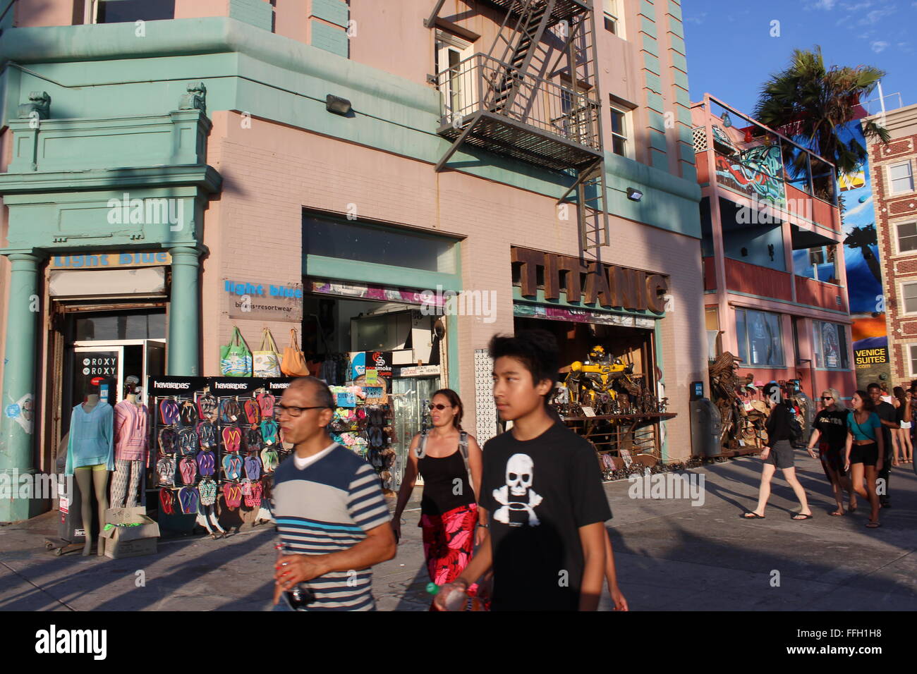 Promenade de Venice Beach à Los Angeles Banque D'Images