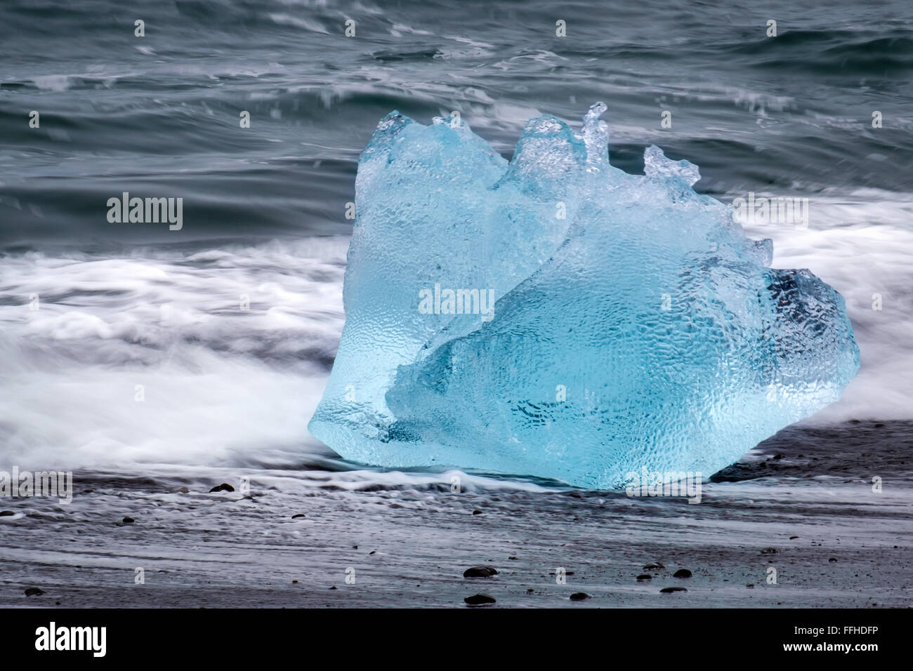 Vue de la plage de Jokulsarlon Banque D'Images