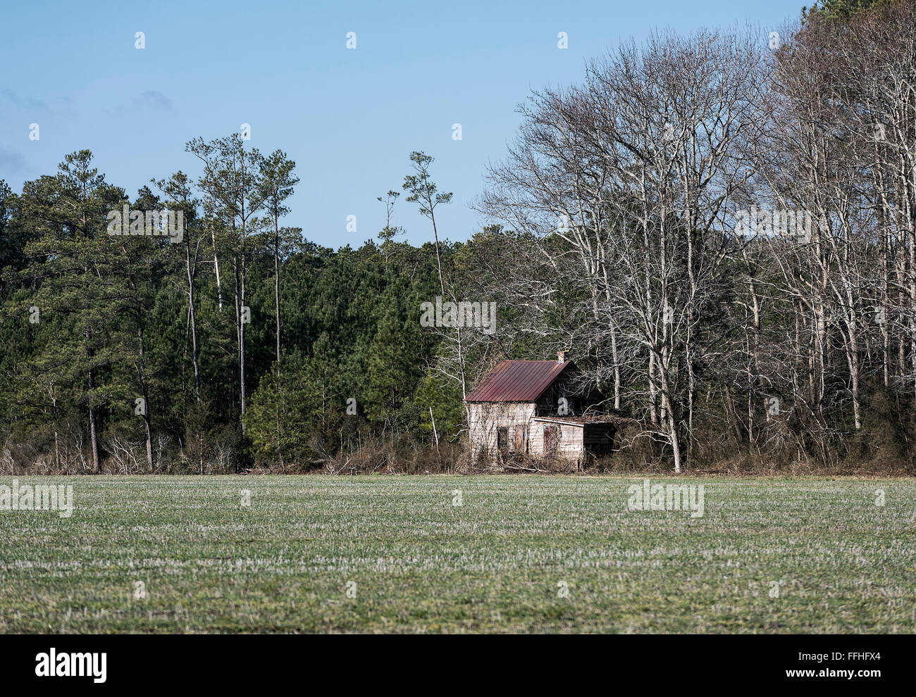 Petite maison abandonnée, Virginia, USA Banque D'Images