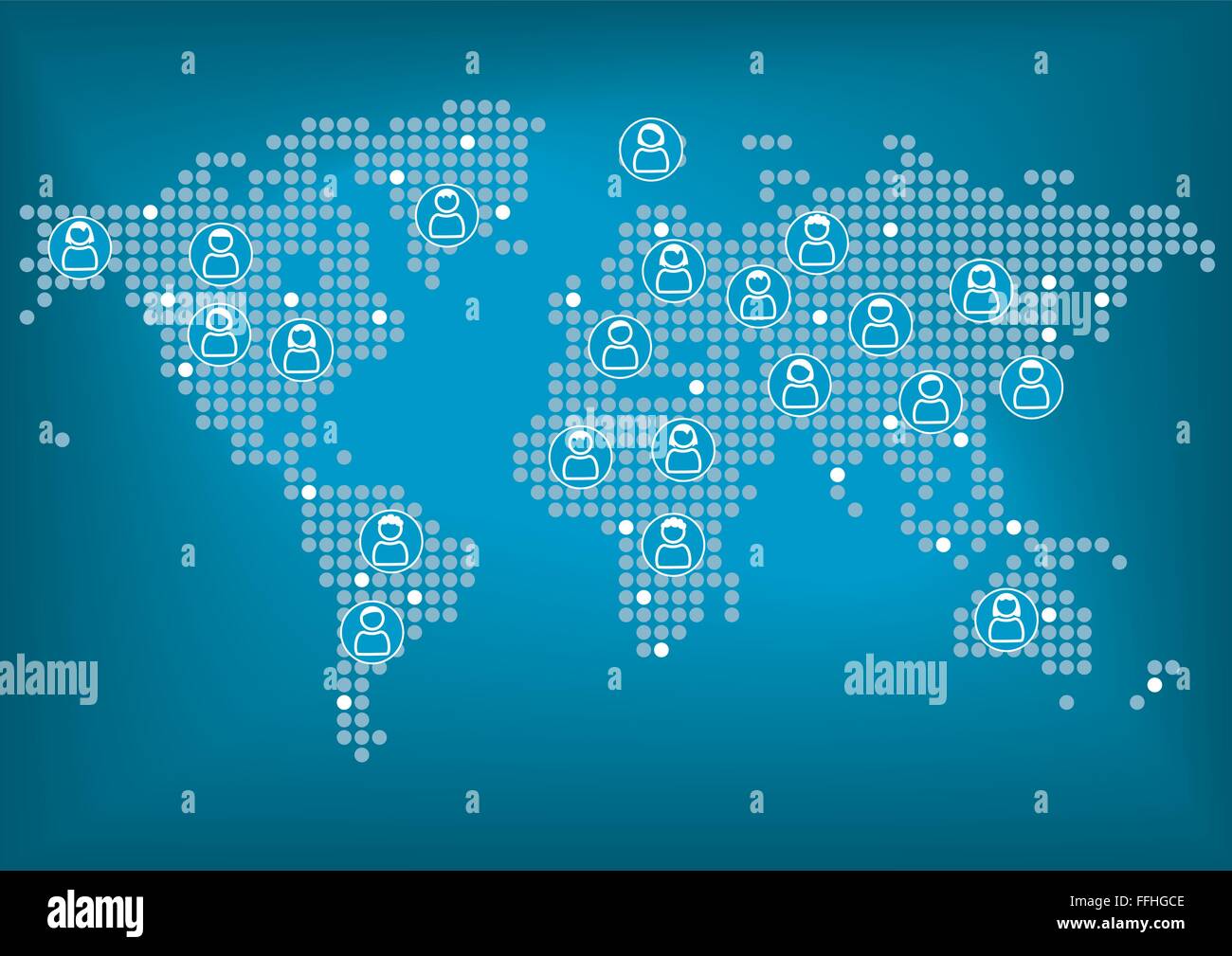 Carte mondiale du réseau social des hommes et des femmes. Vecteur. Illustration de Vecteur