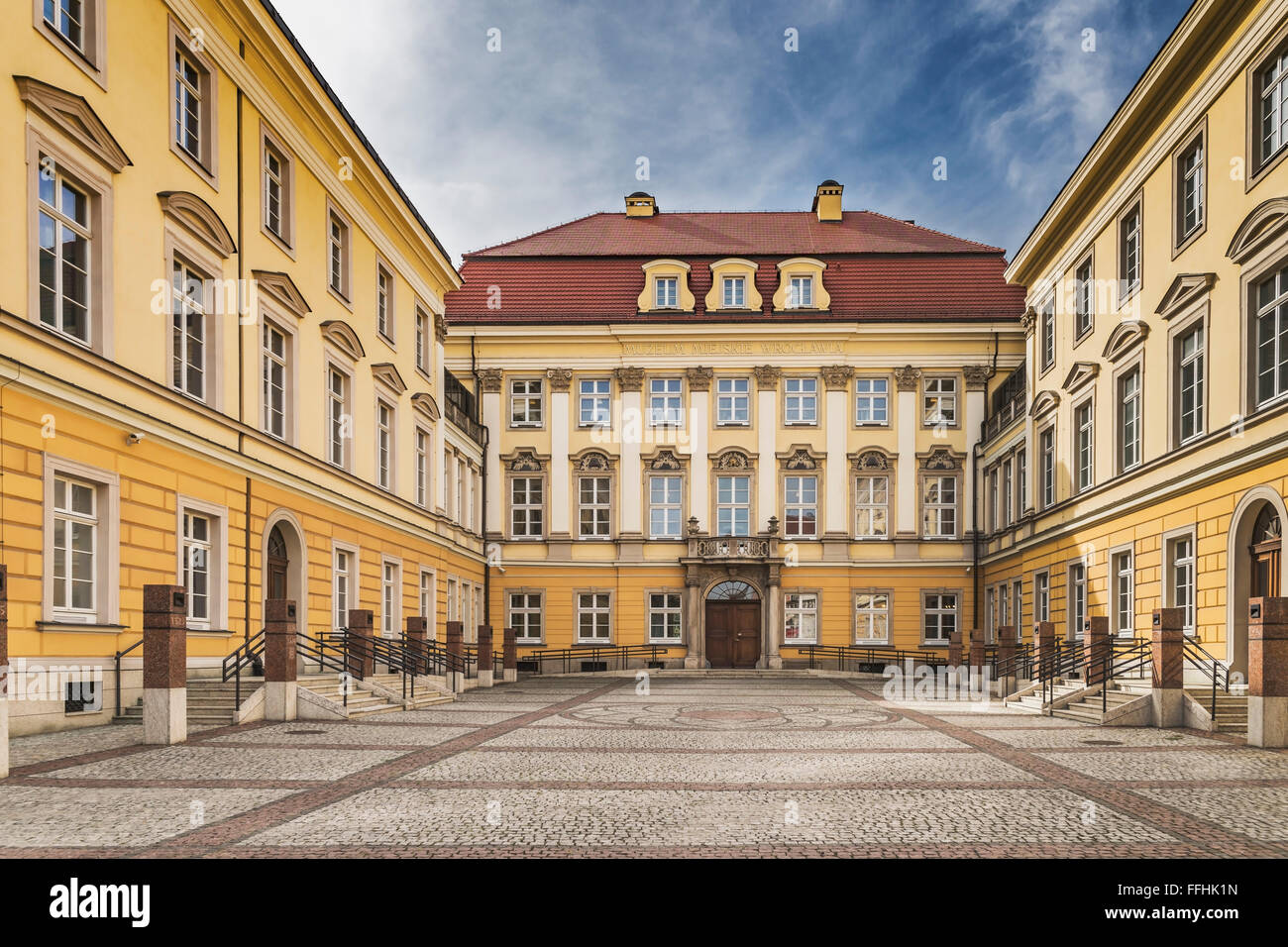 Le Palais Royal Wroclaw était depuis 1750 la résidence de Hohenzollern prussien. Il est aujourd'hui un musée, Wroclaw, Pologne, Europe Banque D'Images