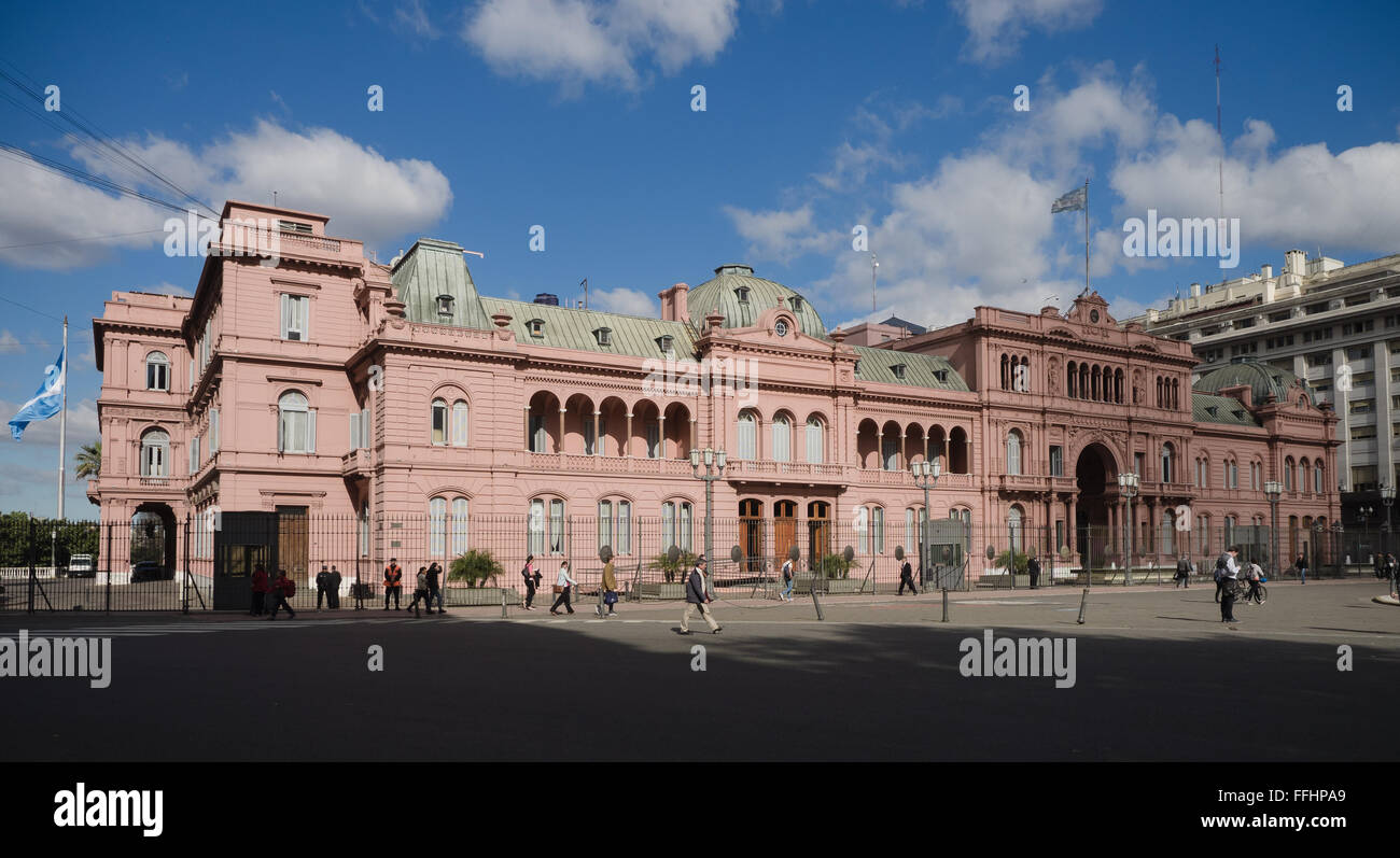 Buenos Aires, Argentine - 20 octobre 2015 : Casa Rosada présidentielle, la maison. Banque D'Images