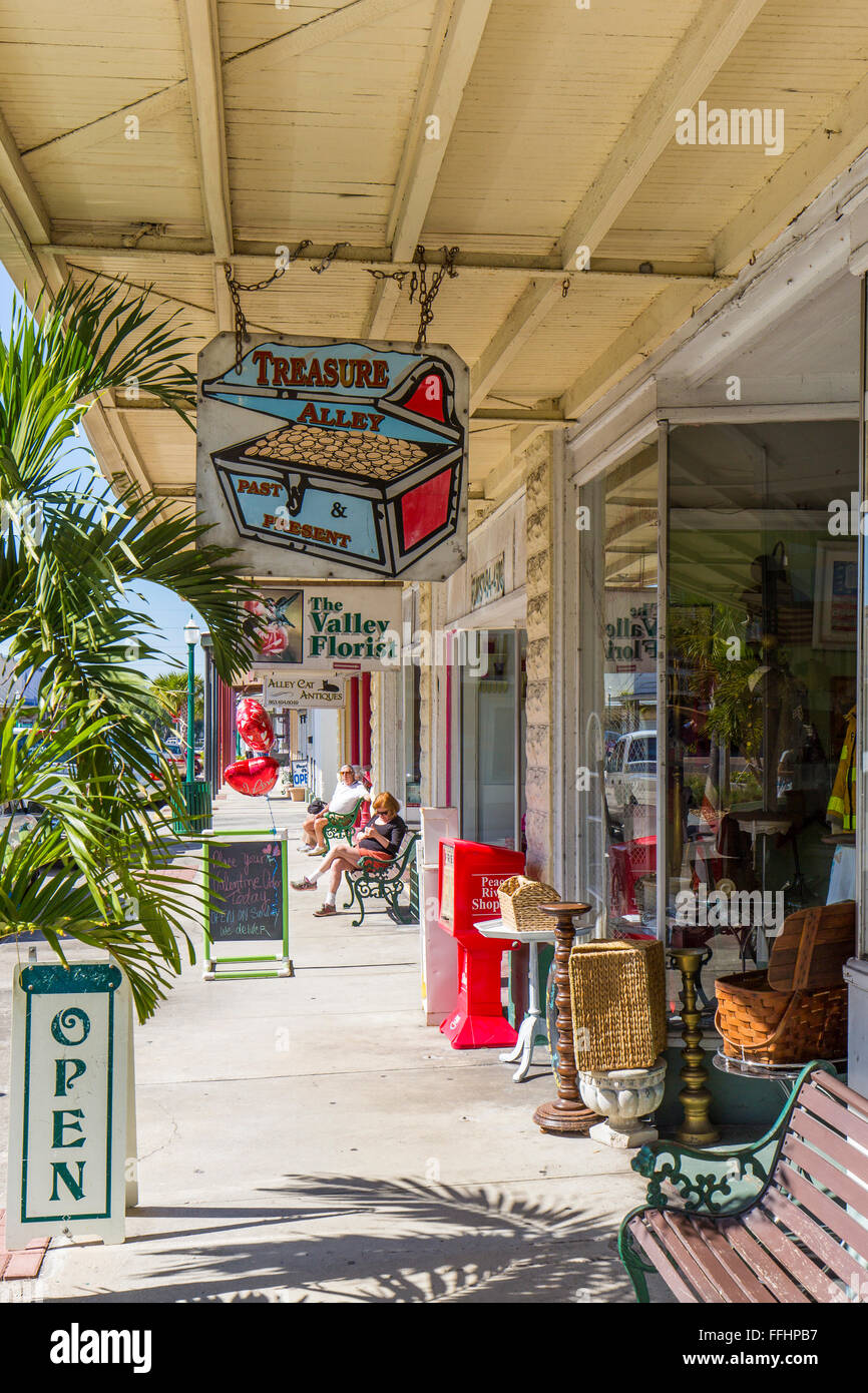 Downtown Historic District inscrit sur le Registre National des Endroits Historiques en ancien ville commerçante de Floride. Arcadia Banque D'Images