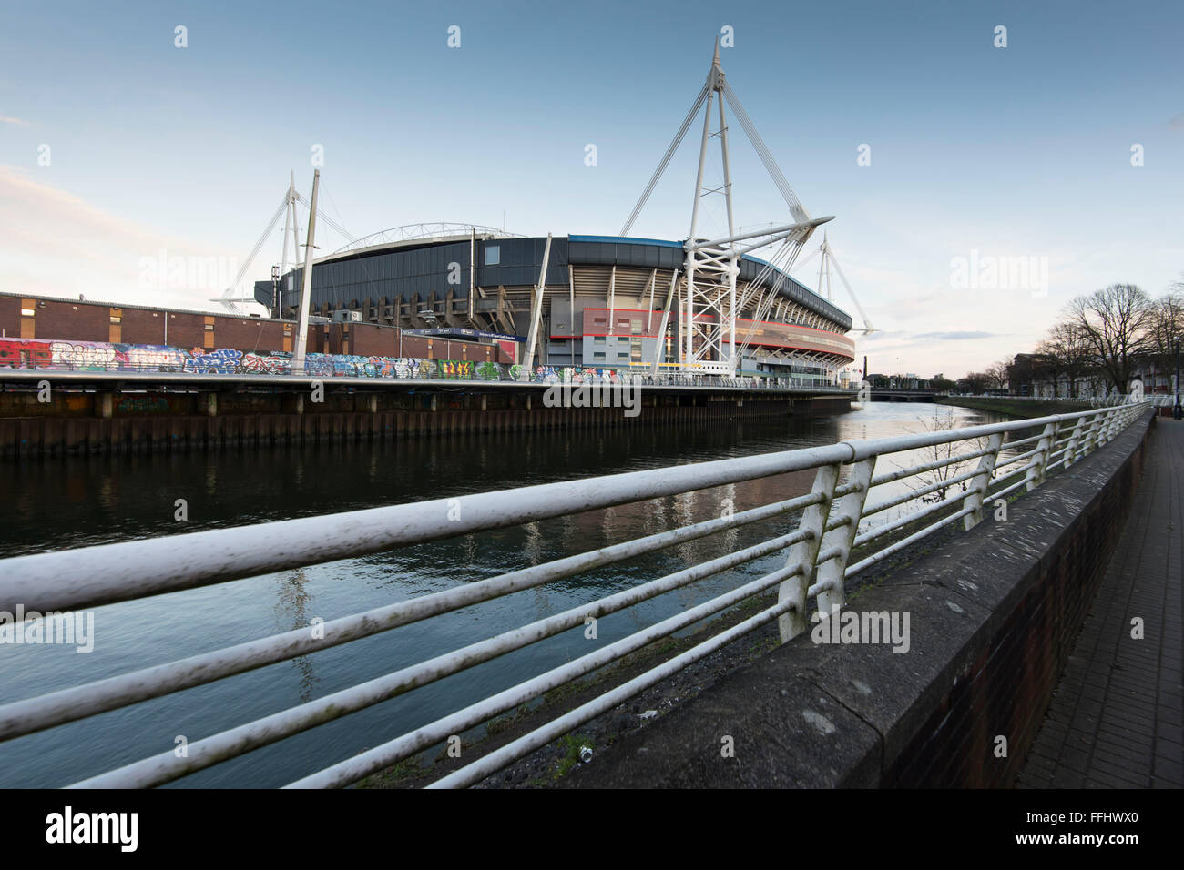 La Principauté Stadium, anciennement le Millennium Stadium, Cardiff, Pays de Galles du Sud. Banque D'Images