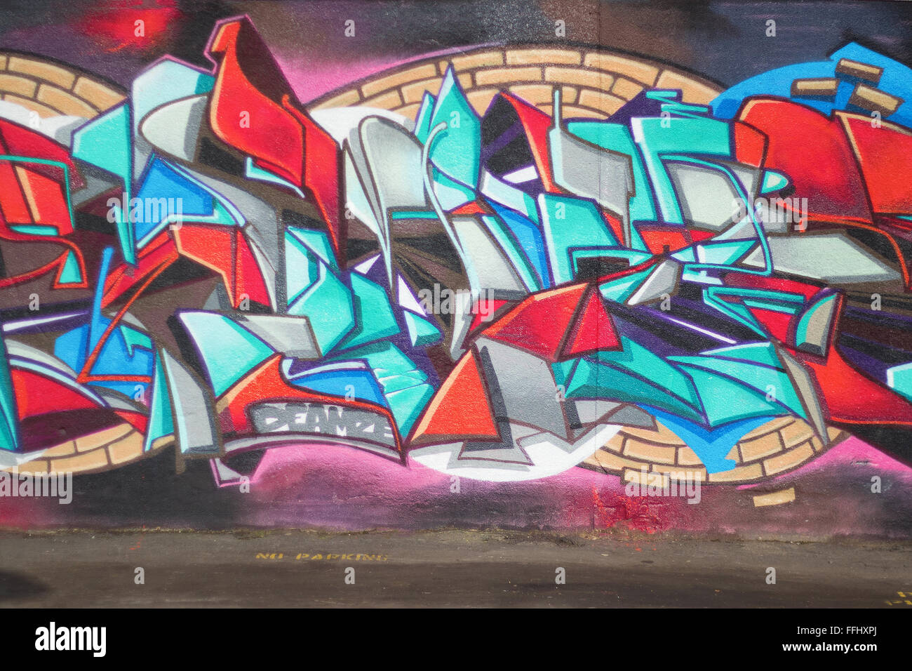 Mur coloré à Bristol Banque D'Images