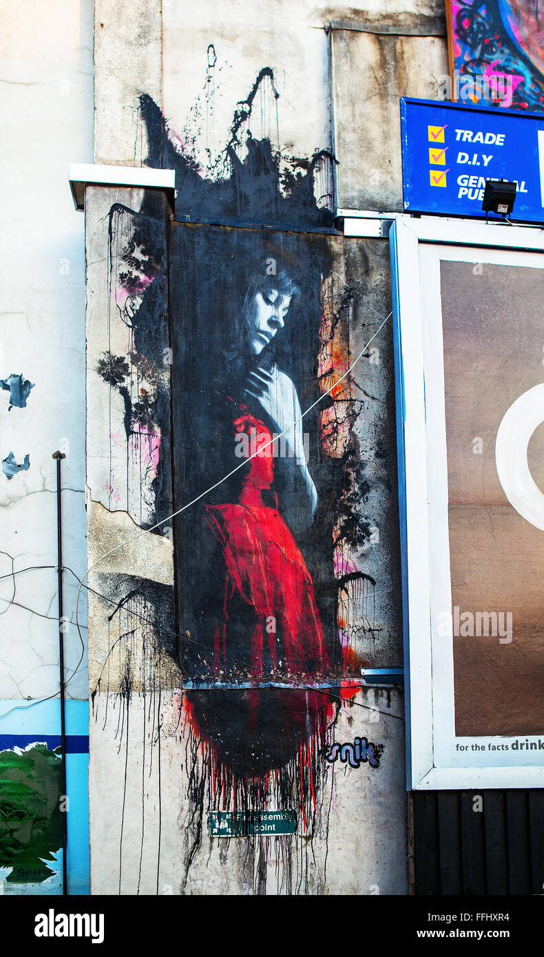 Mur coloré à Bristol Banque D'Images