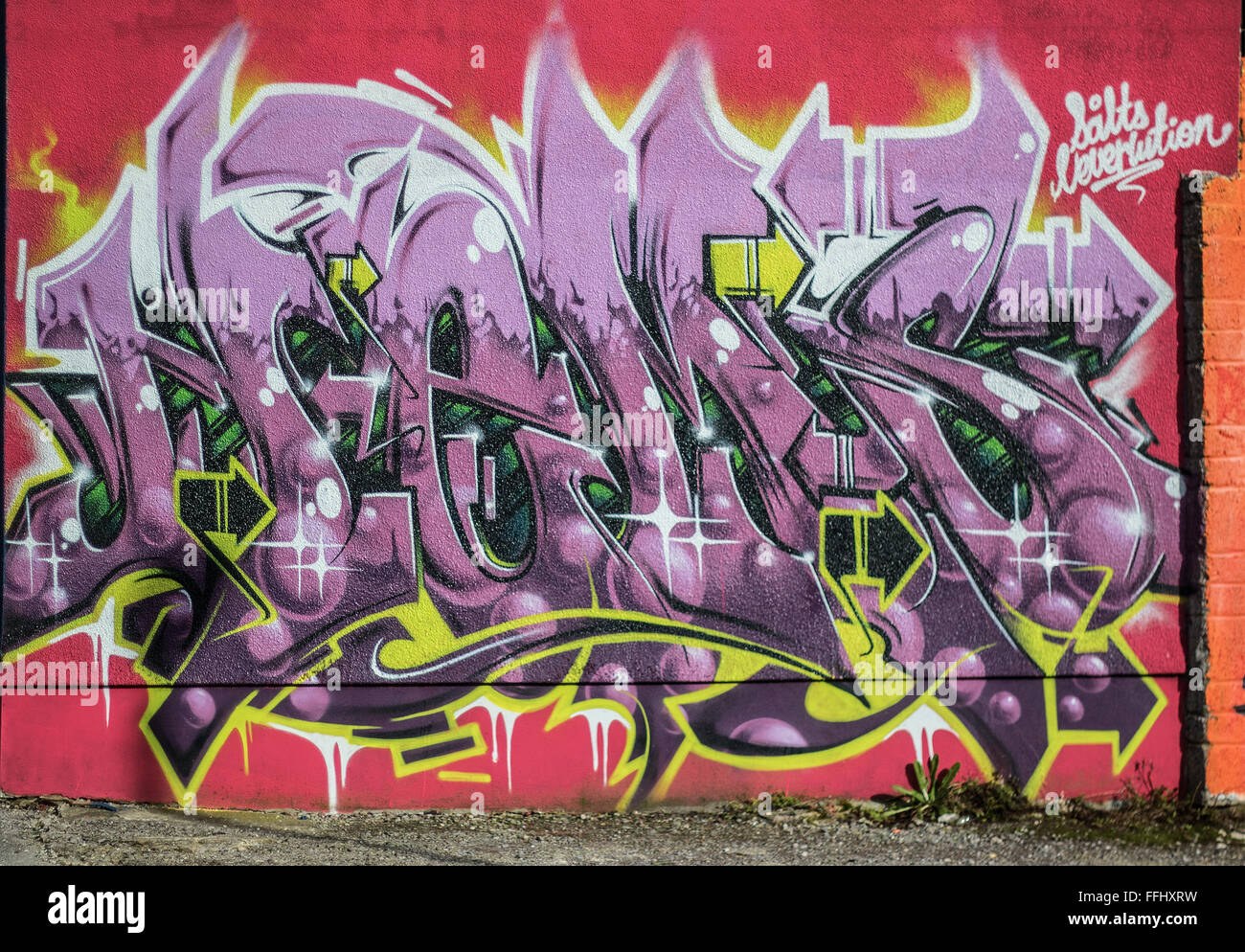 Mur coloré à Bristol Banque D'Images