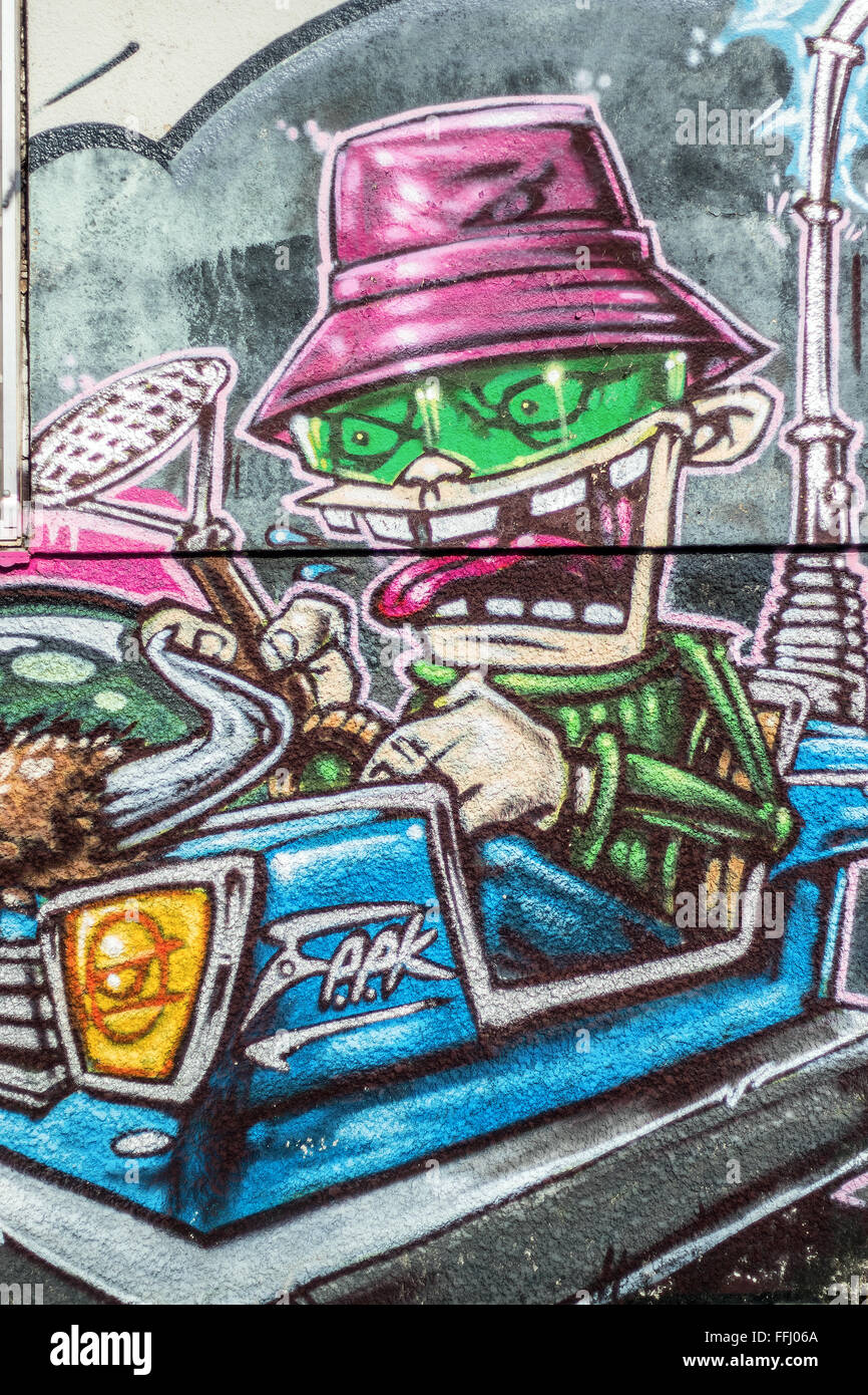 Mur coloré à Bristol Banque D'Images