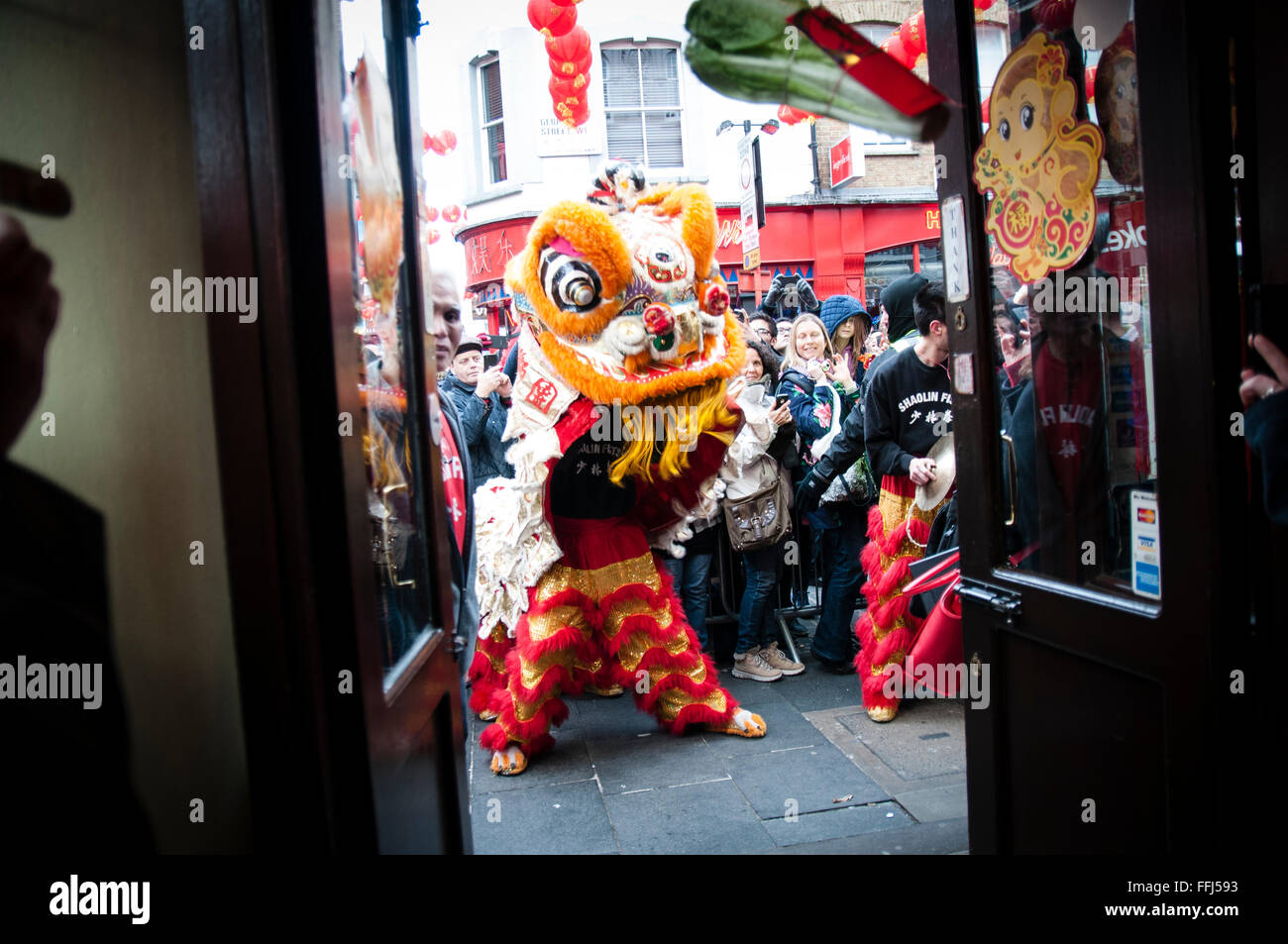 Londres, Royaume-Uni. 14 Février, 2016. Le Nouvel An chinois à Londres. L'année du singe Crédit : Noemi Gago/Alamy Live News Banque D'Images