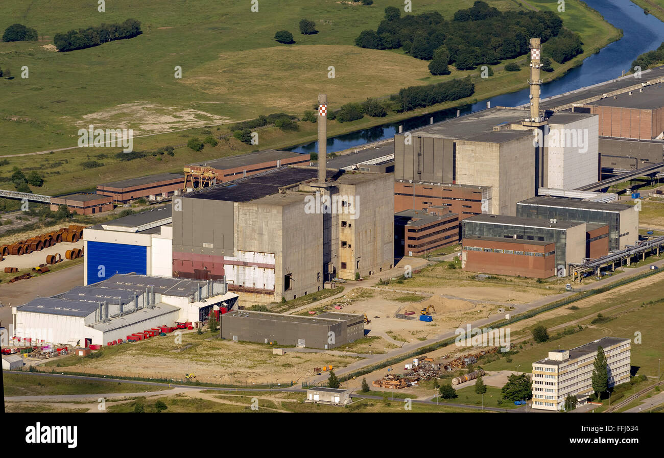 Vue aérienne, bâtiment réacteur nucléaire de l'ancienne centrale nucléaire, Lubmin Lubmin, Greifswald, Mecklenburg-Vorpommern, Banque D'Images Vue aérienne, bâtiment réacteur nucléaire de l'ancienne centrale nucléaire, Lubmin Lubmin, Greifswald, Mecklenburg-Vorpommern, Banque D'Images