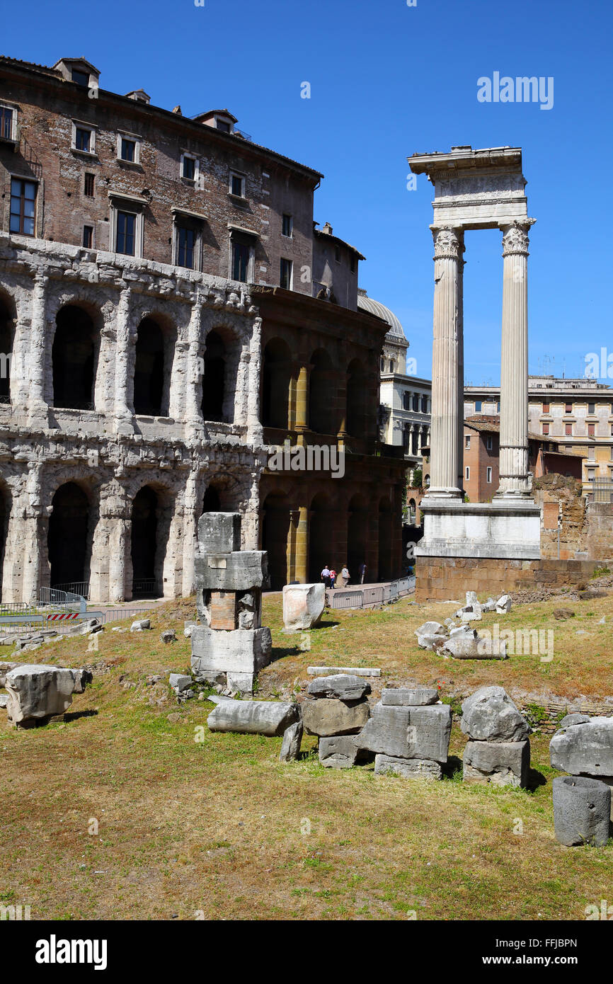 Le théâtre de Marcellus à Rome. Banque D'Images
