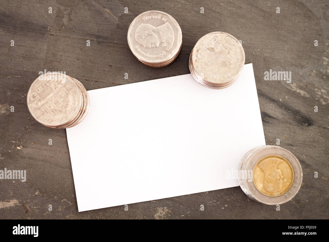 Nom vierge carte avec coins, stock photo Banque D'Images