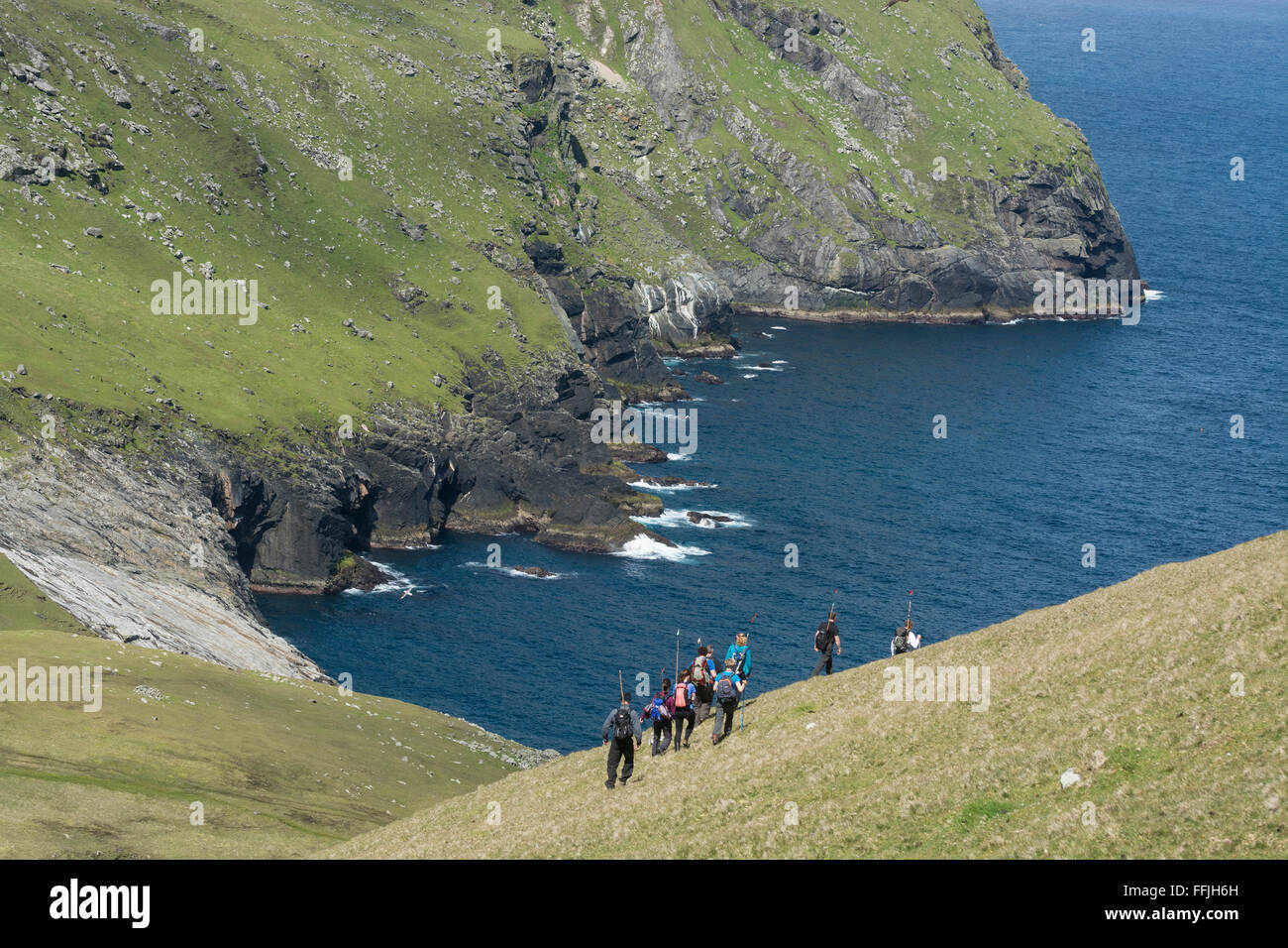 National Trust for Scotland partie de travail st kilda Banque D'Images
