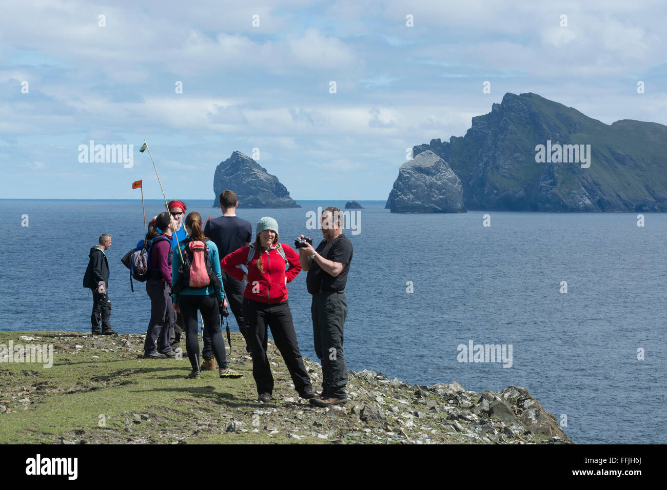 National Trust for Scotland partie de travail st kilda Banque D'Images