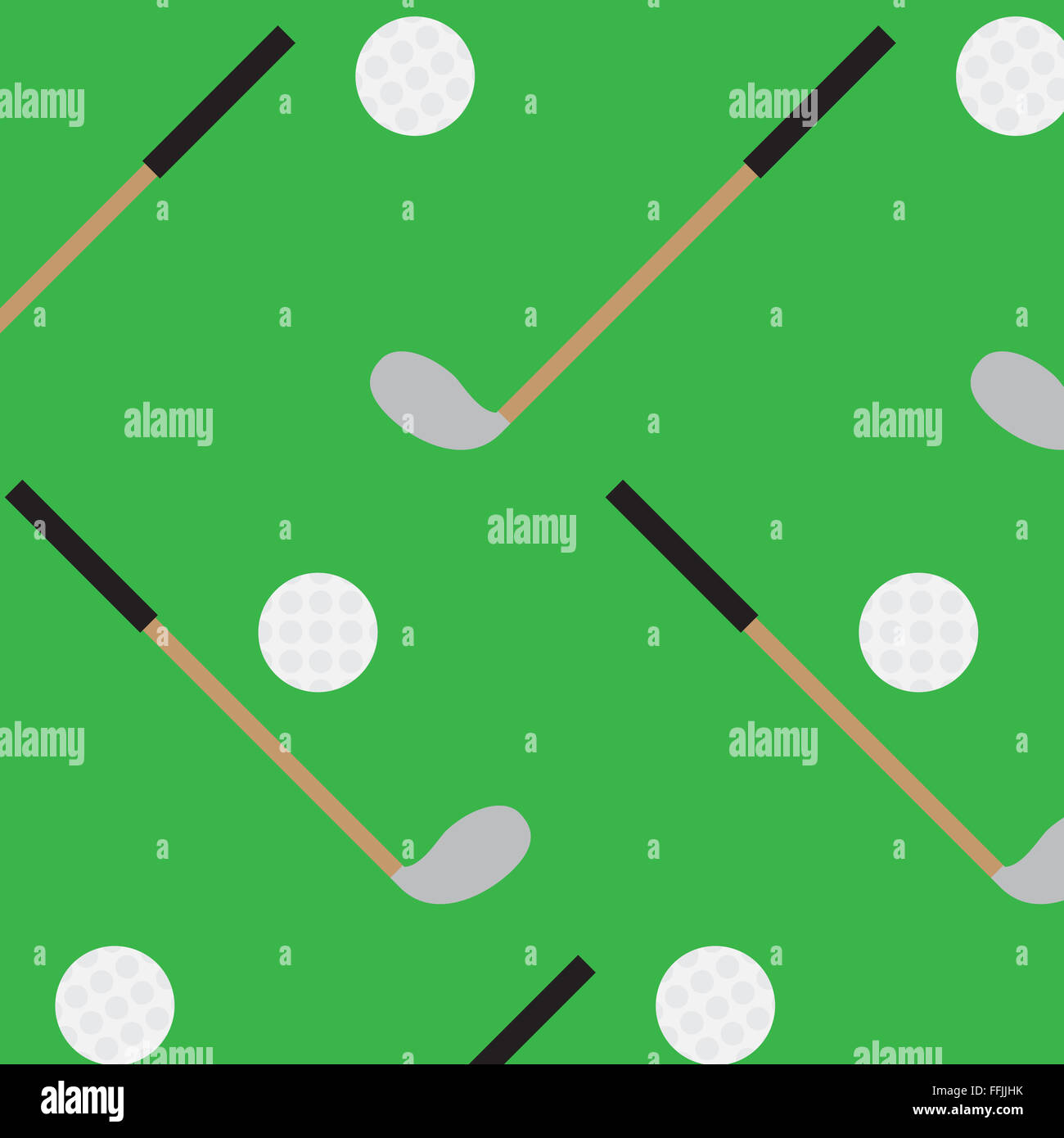Modèle sans couture et bâton de golf ball. Golf sport passe-temps, sans fin, sans motif, balle de jeu stick jouer. Résumé Vecteur de télévision Banque D'Images