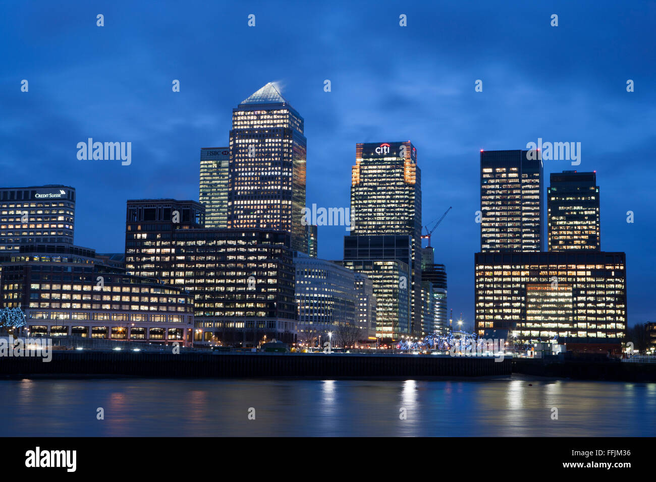 Centre financier de Canary Wharf, London Banque D'Images