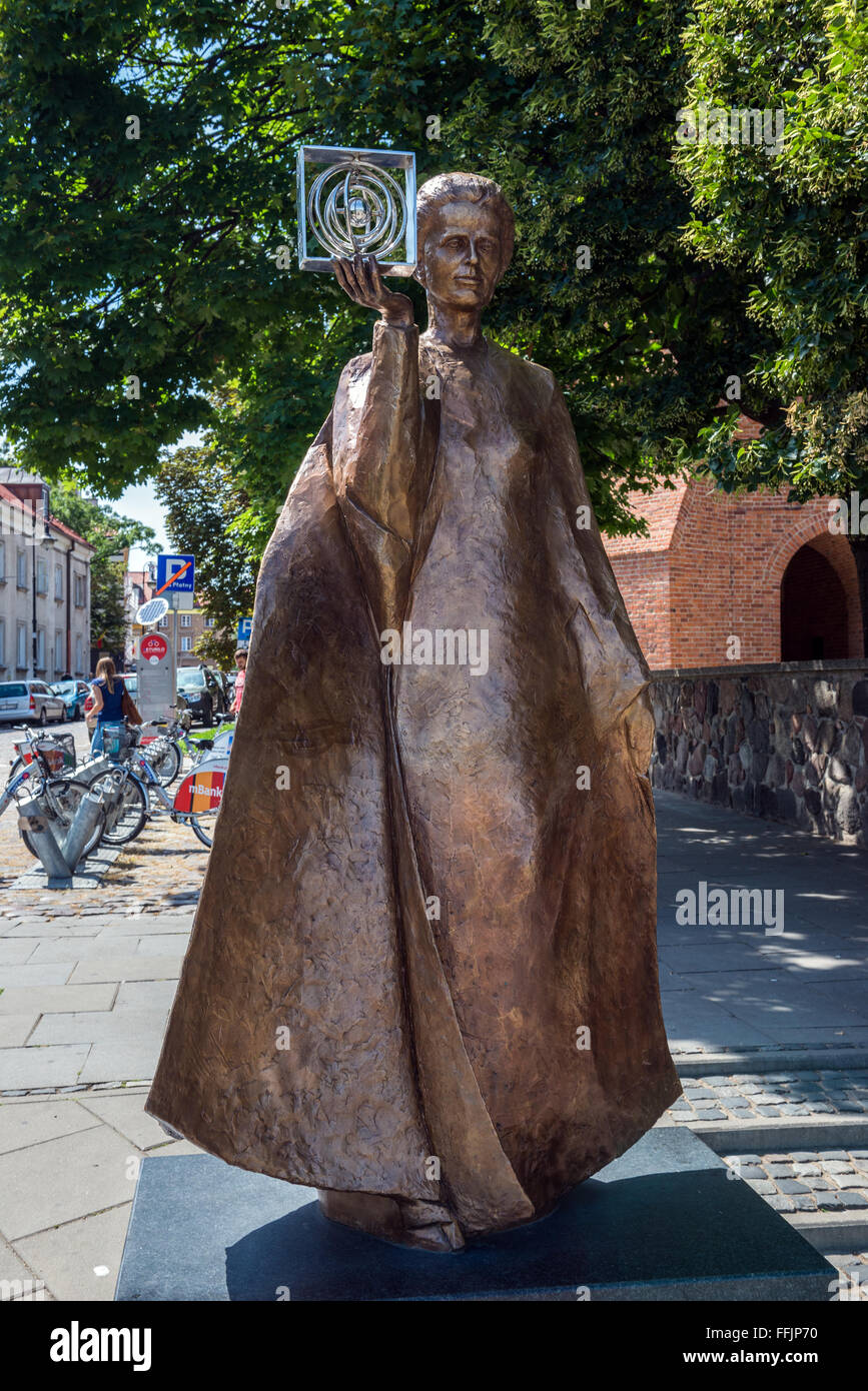 Monument de physicien et chimiste polonais, première femme à remporter un prix Nobel - Marie Sklodowska Curie à Varsovie, Pologne Banque D'Images